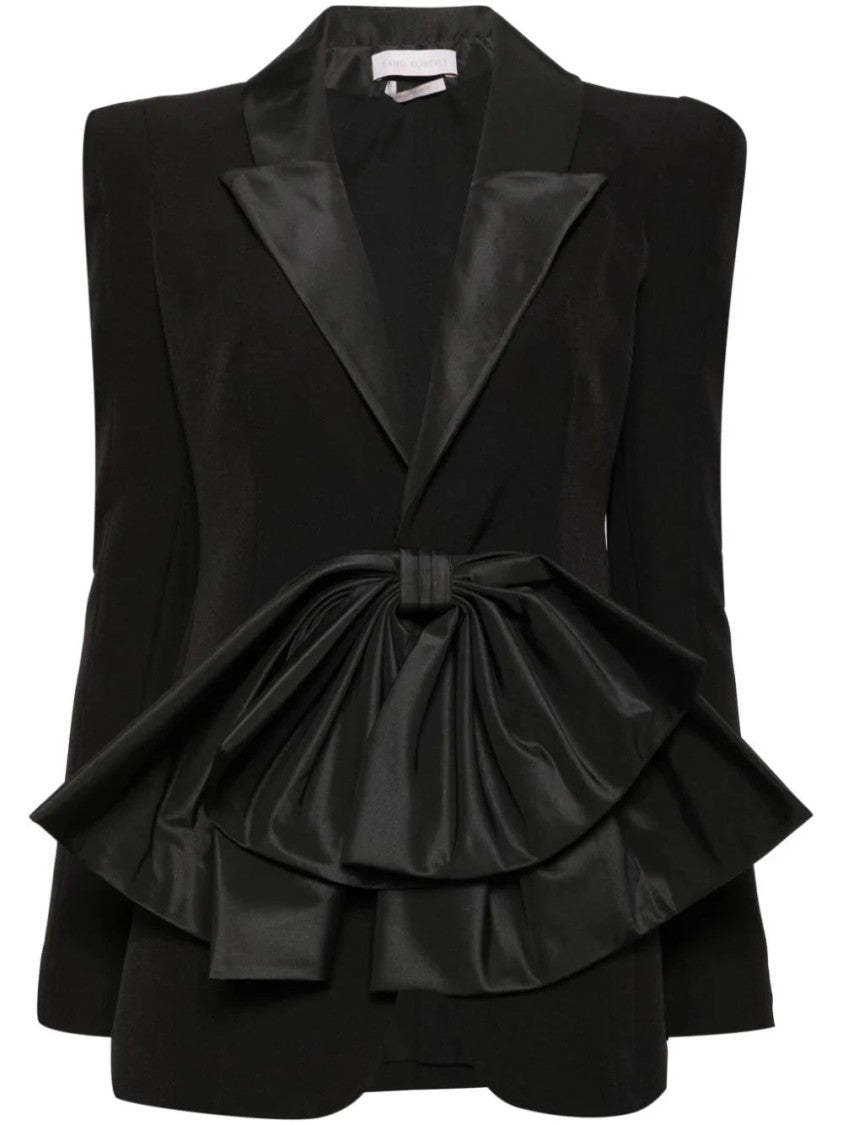 Crepe Tailored Jacket With Taffeta Collar
