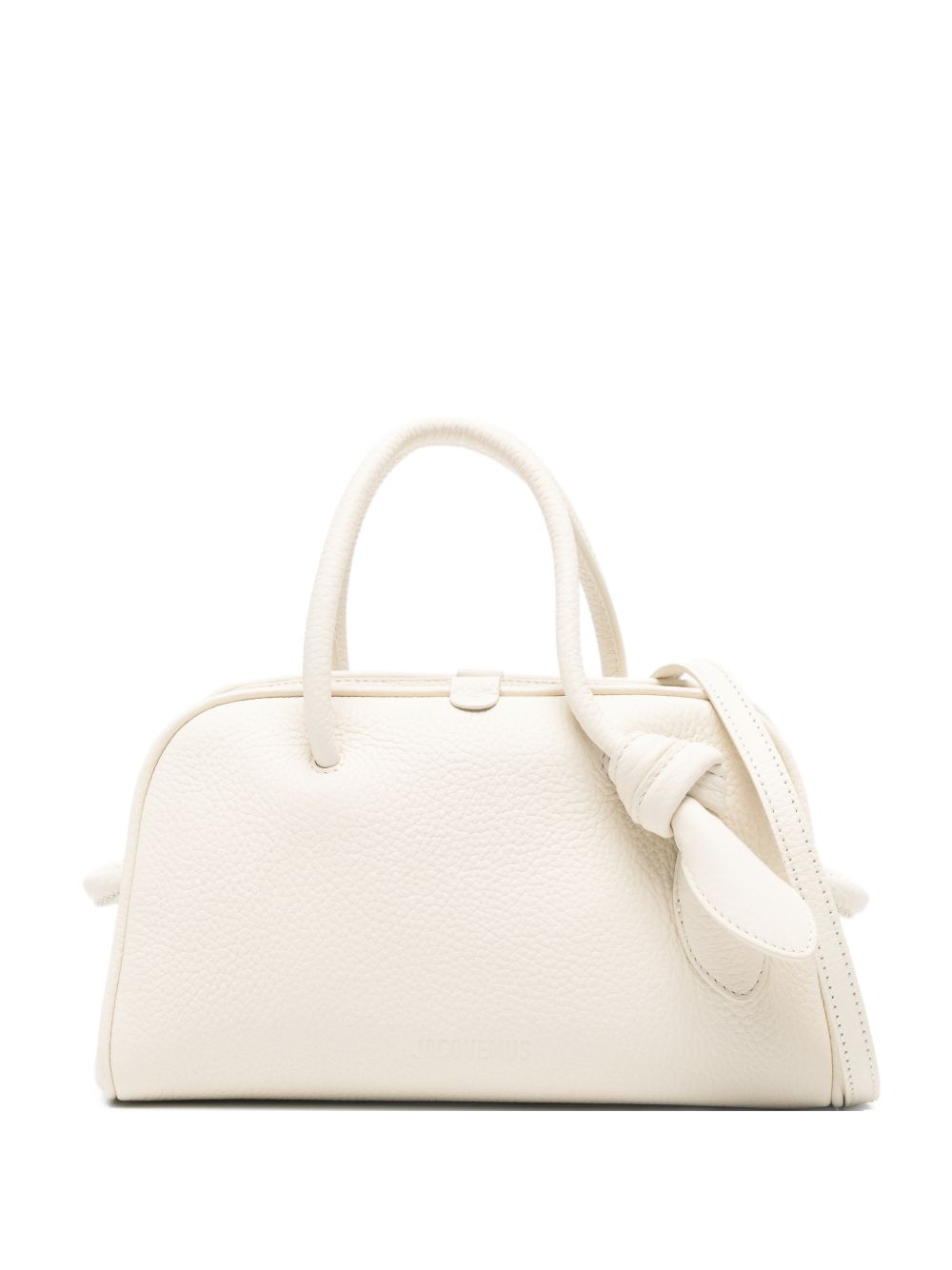 White Top Handle Knot Detail Bag