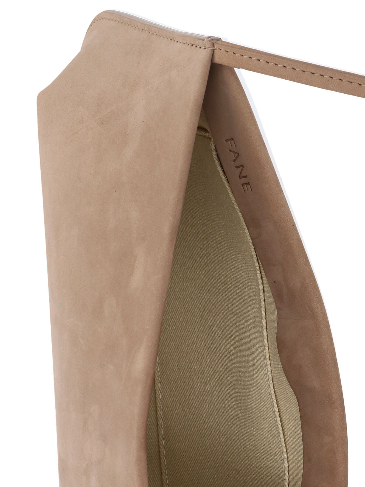 Beige Bra Suede Shoulder Bag