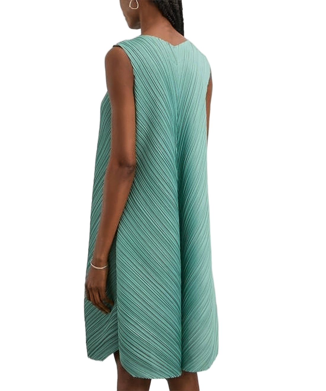 Chevron Pleated Sleeveless Top