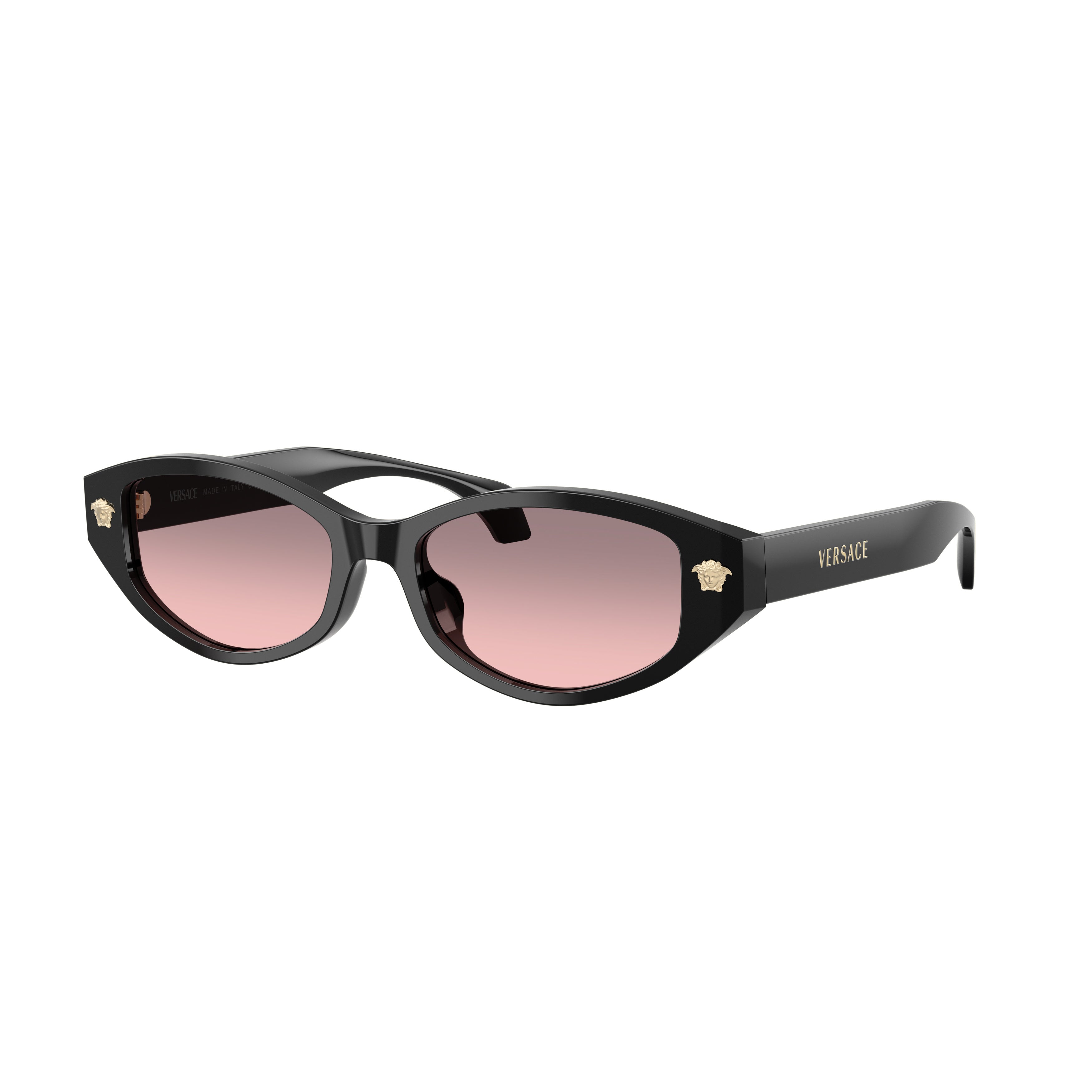 0ve4512d Tortoiseshell Acetate Oval Sunglasses with Gold Medusa Accents