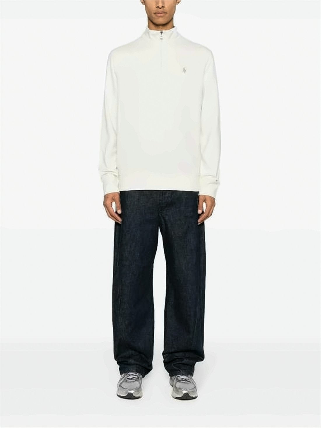 Minimalist Half-Zip Mock Neck Pullover