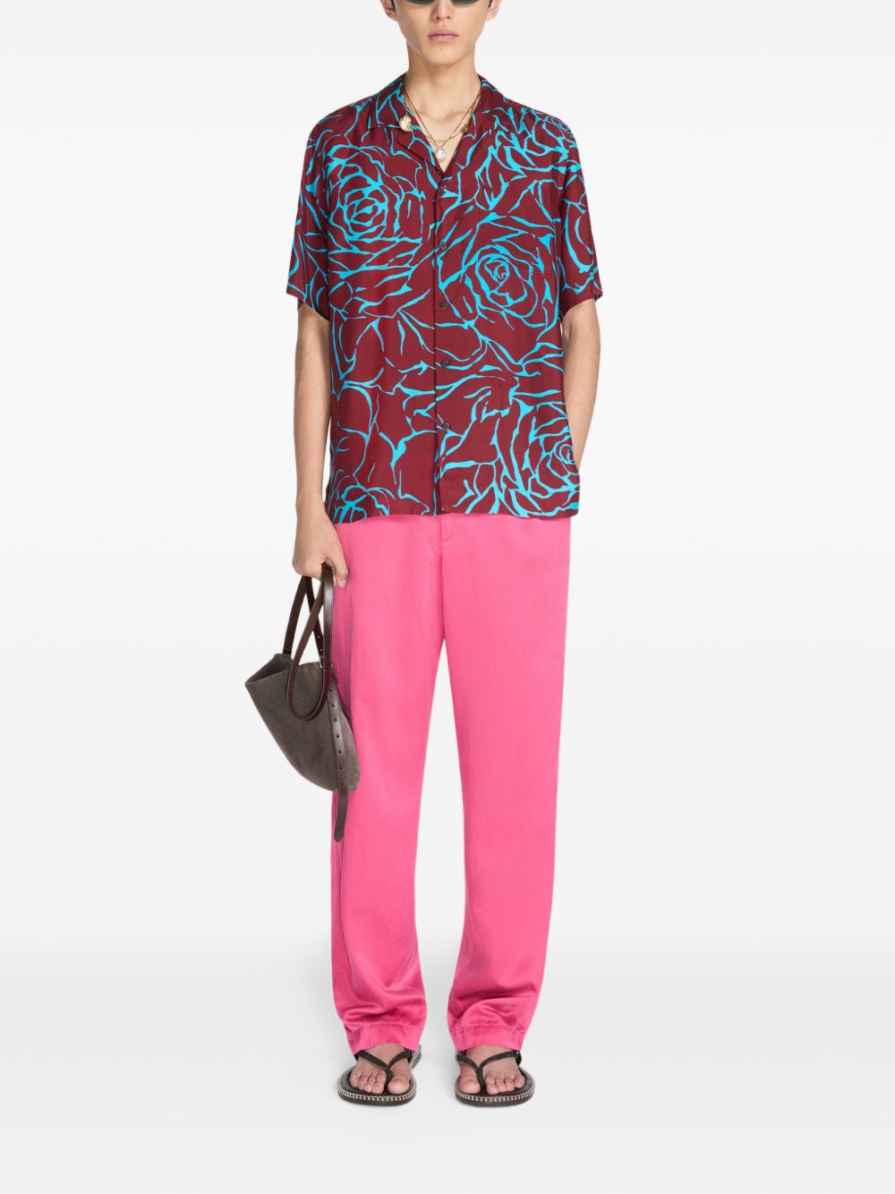 Floral Print Short-Sleeved Shirt
