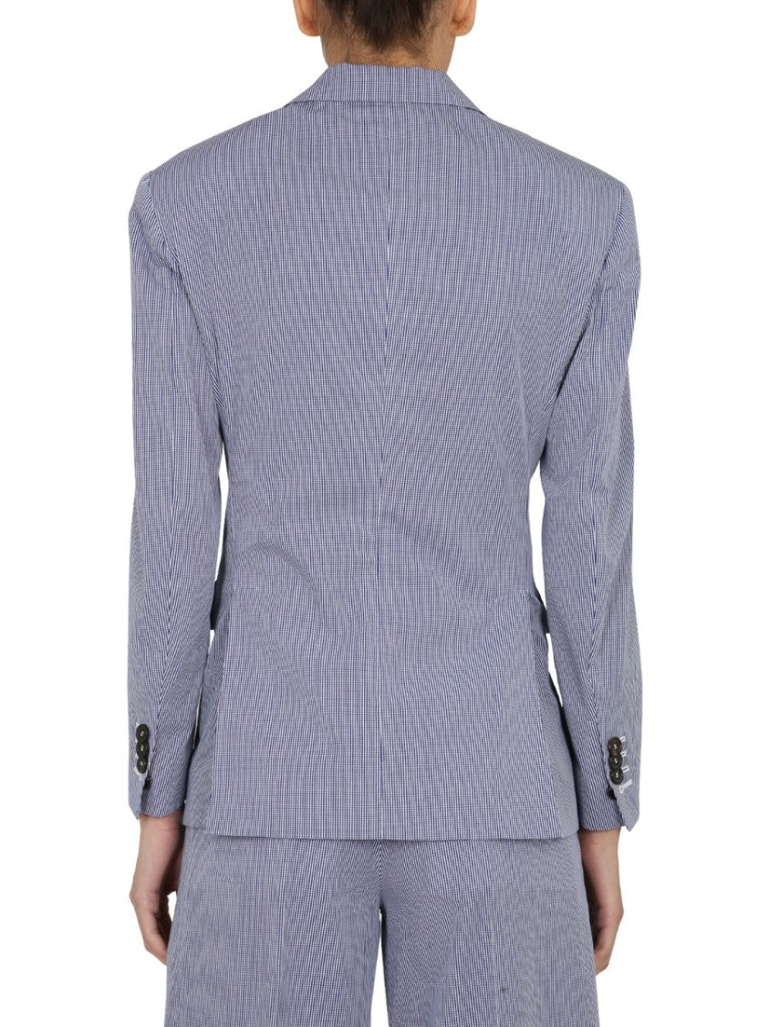 Relaxed Fit Light Blue Pinstripe Blazer