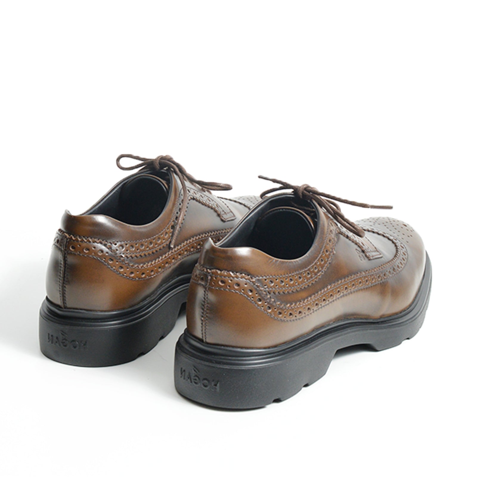 Brown Leather Derby Shoes