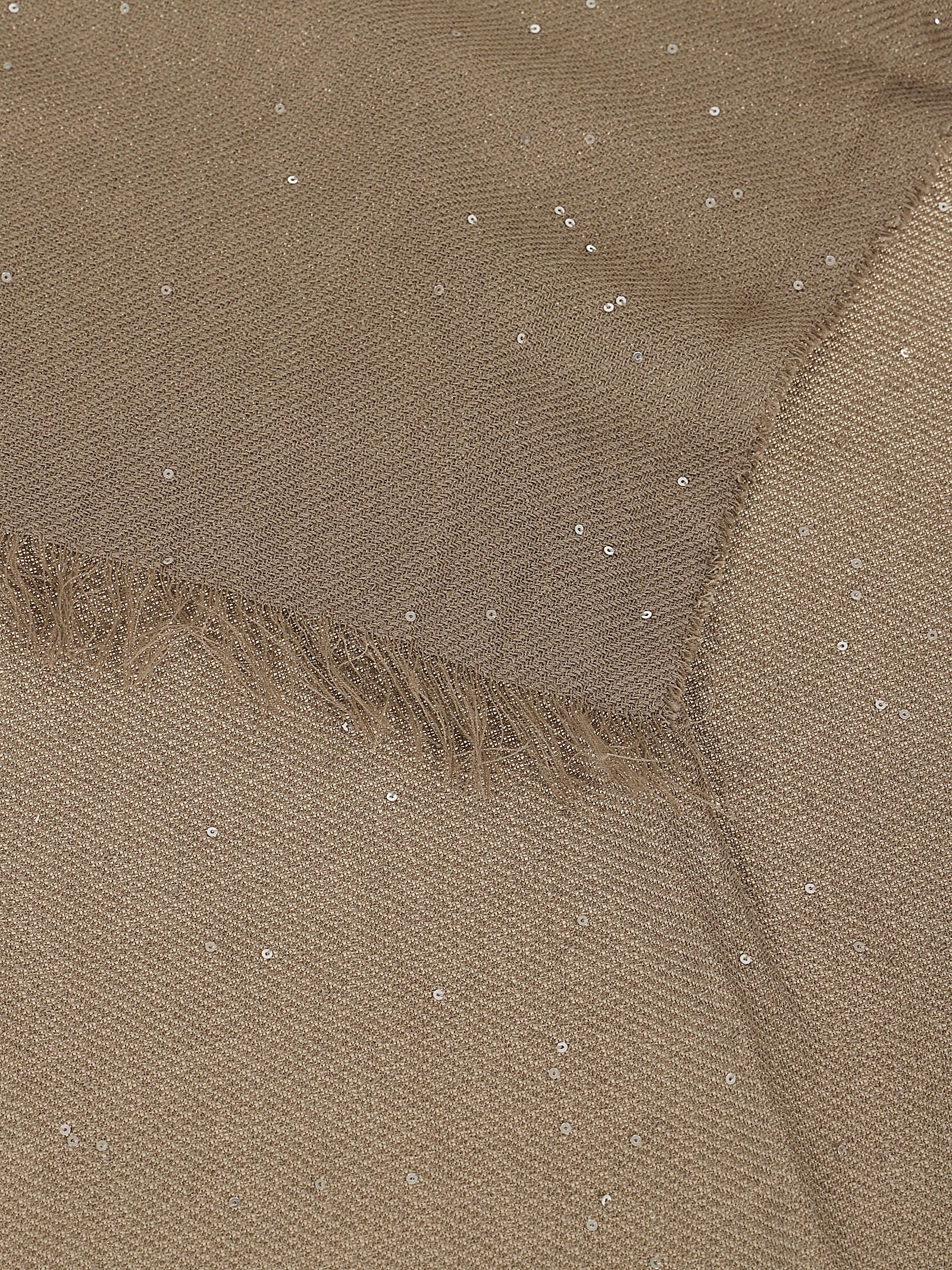 Fringe-Edged Scarf in Rich Brown
