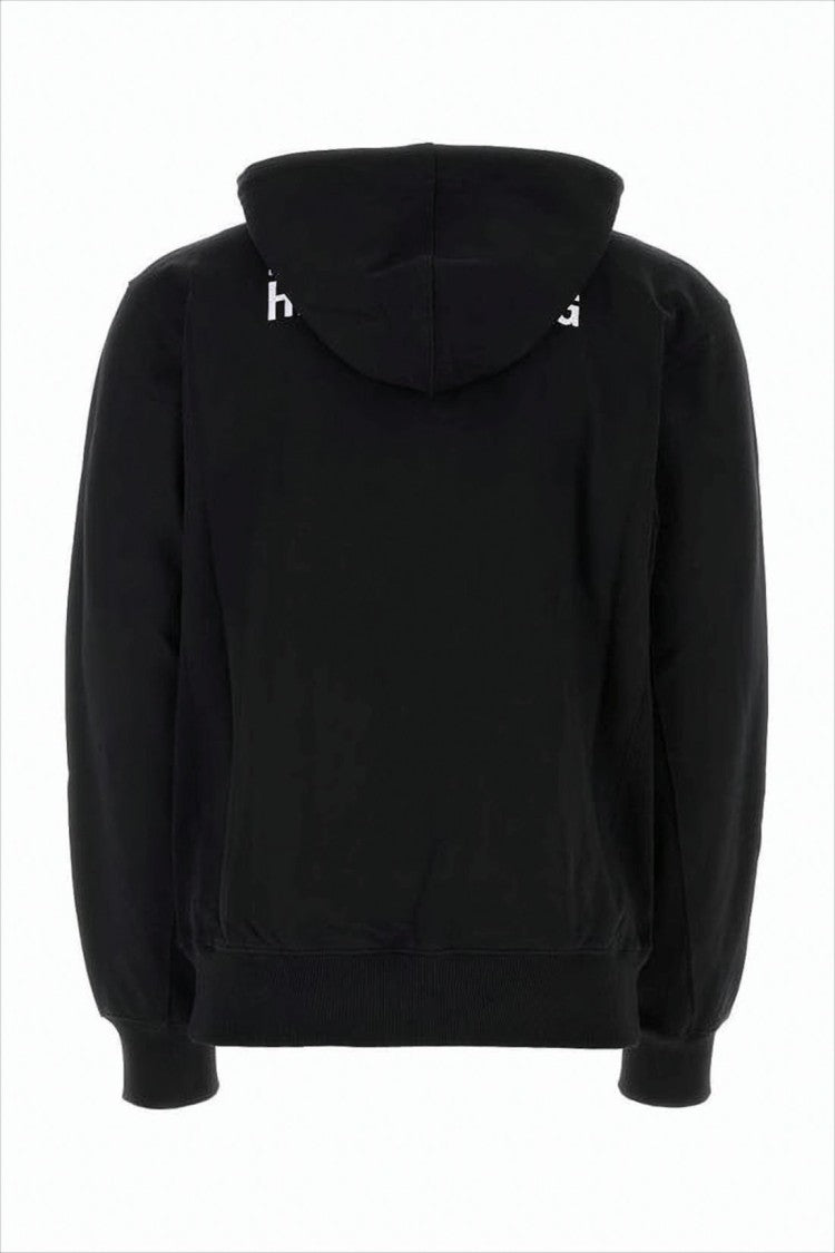 Classic Graphic Print Hoodie with Front Pocket