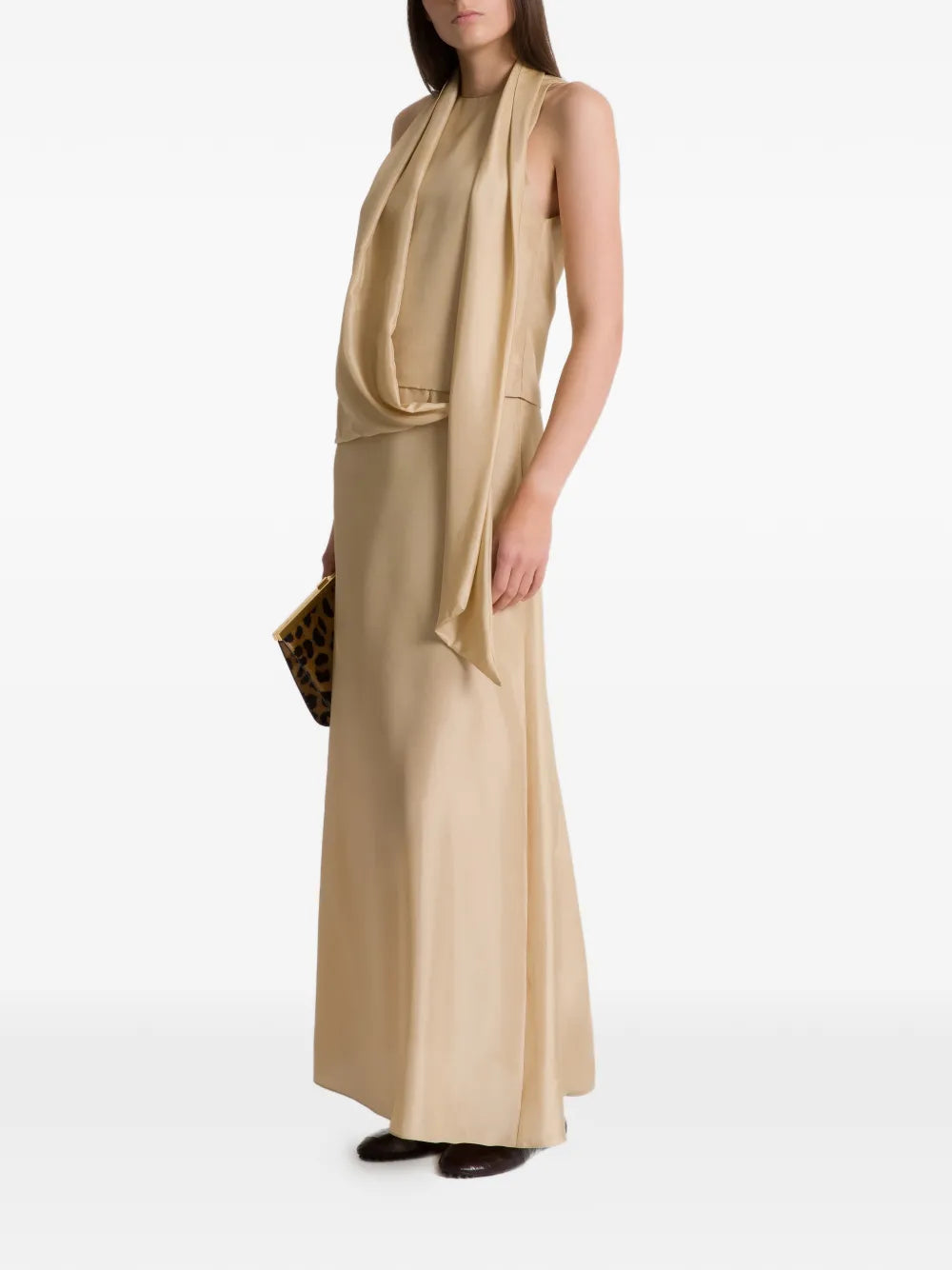 Flowing Silhouette A-Line Midi Skirt