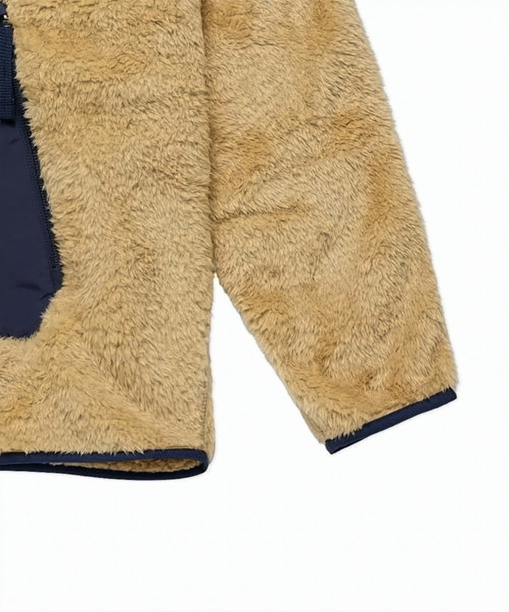 Fleece Sweatshirt With Textured Fabric And Logo