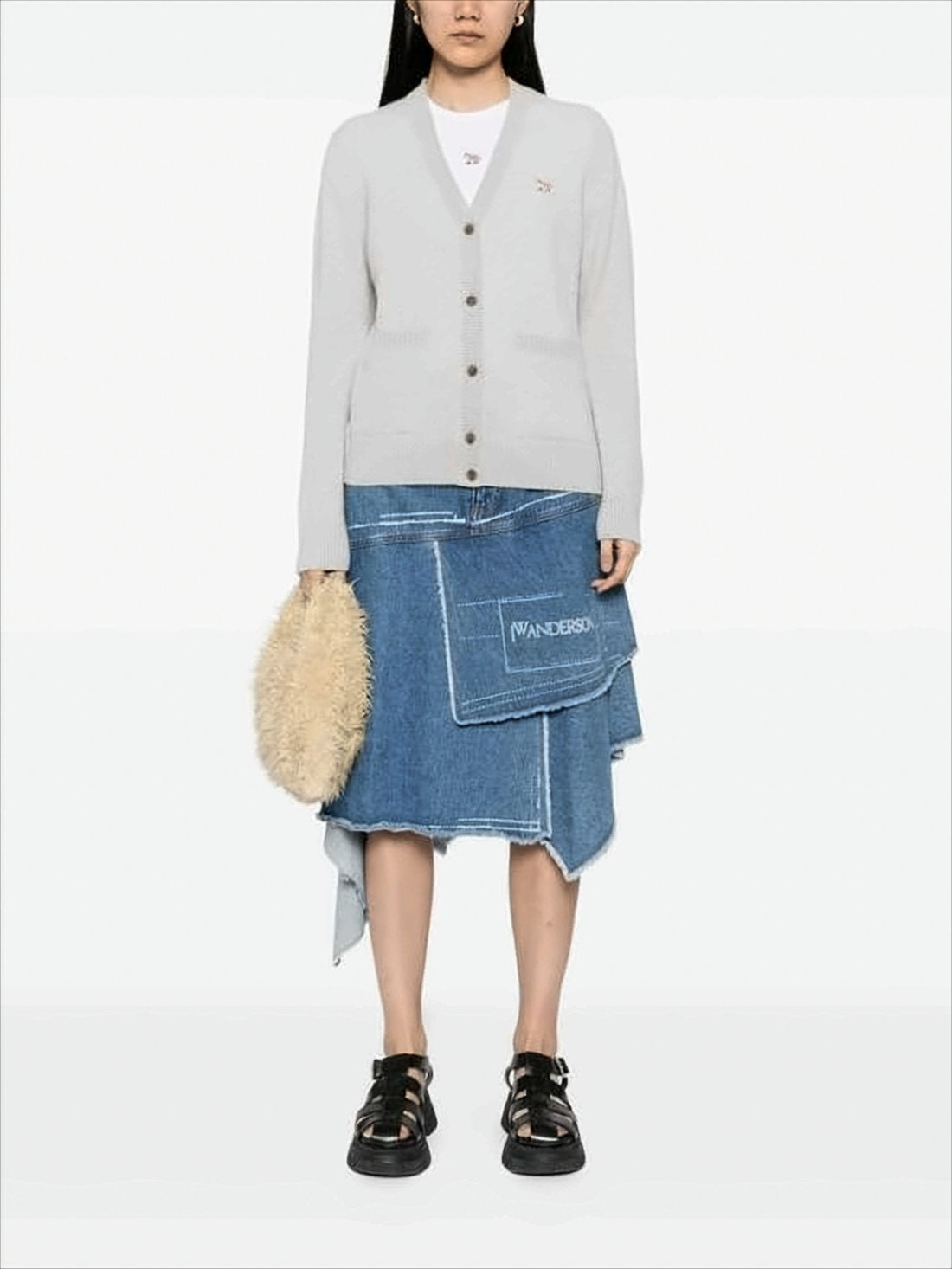 Boxy Fit V-Neck Cardigan