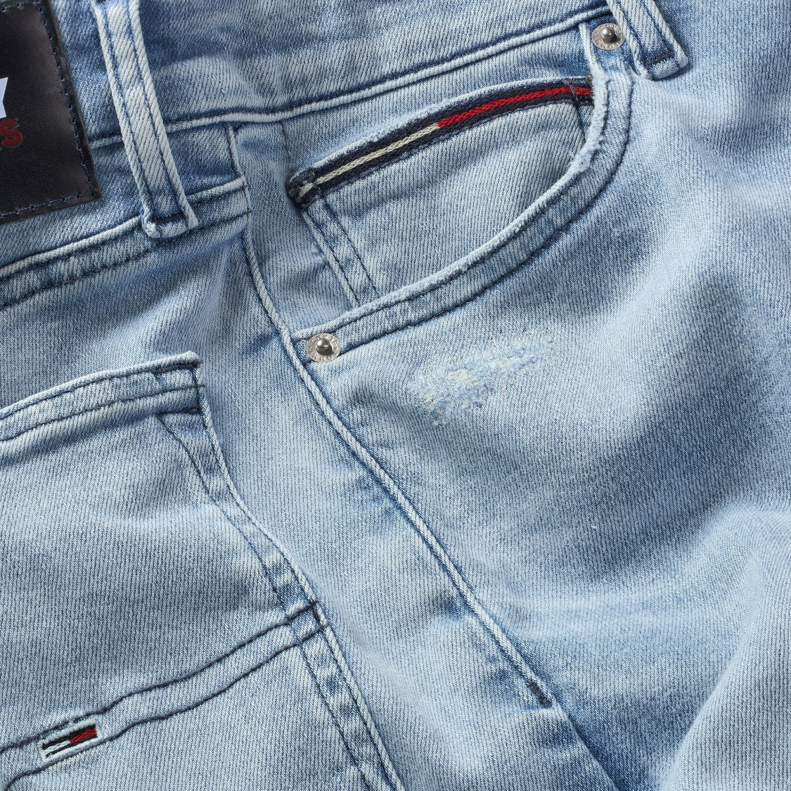 Light Blue Cotton Blend Jeans