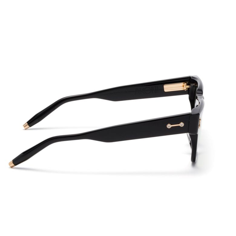 Columba Rectangular Frame Sunglasses with Gold Accents