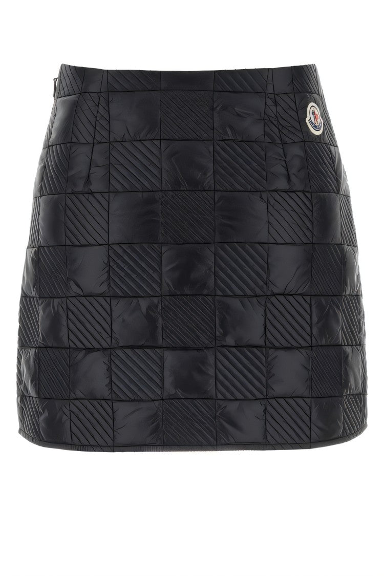 Quilted Miniskirt With Checkered Design
