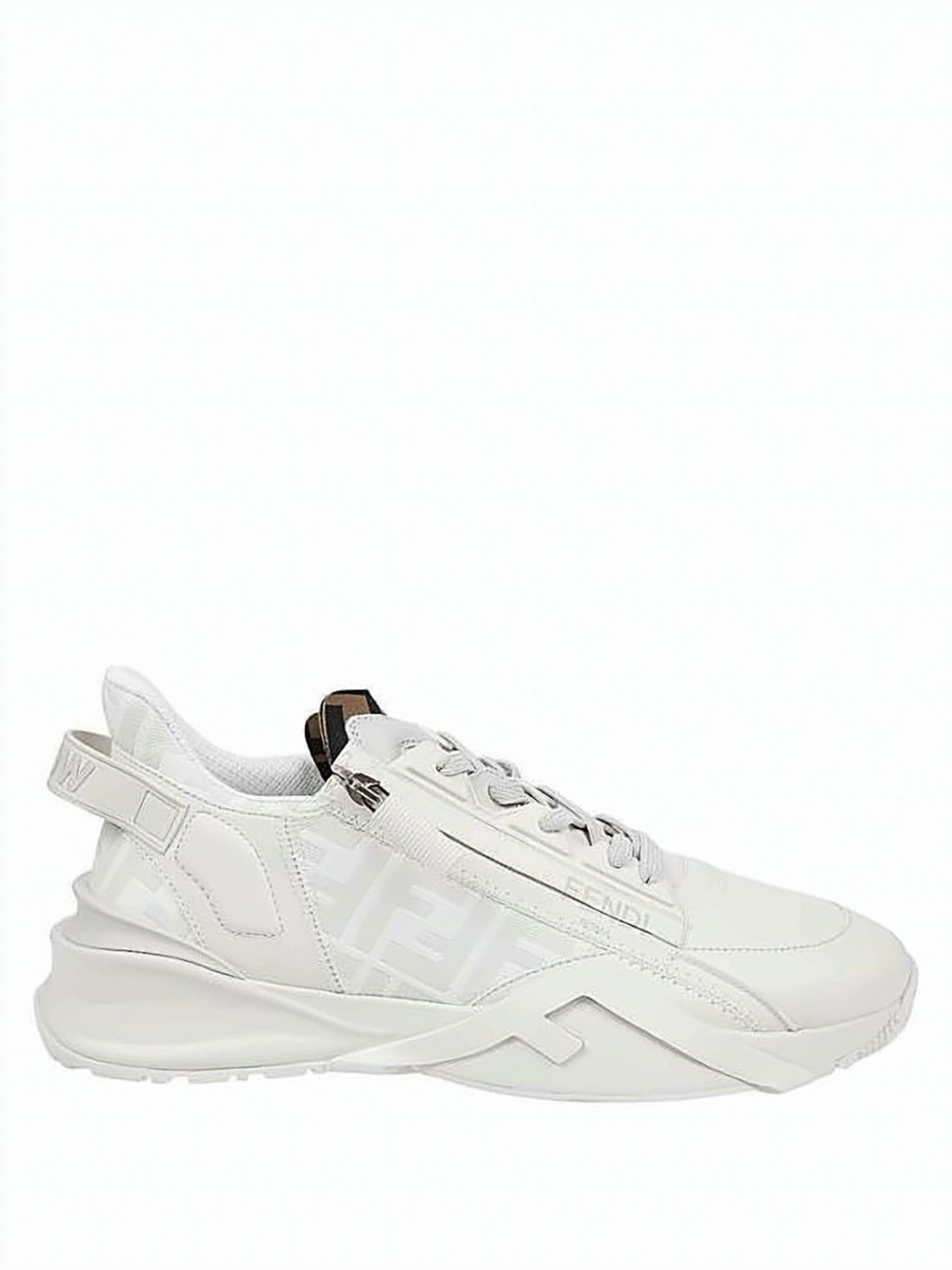 White Upper Sneakers with Unique Zip Detail