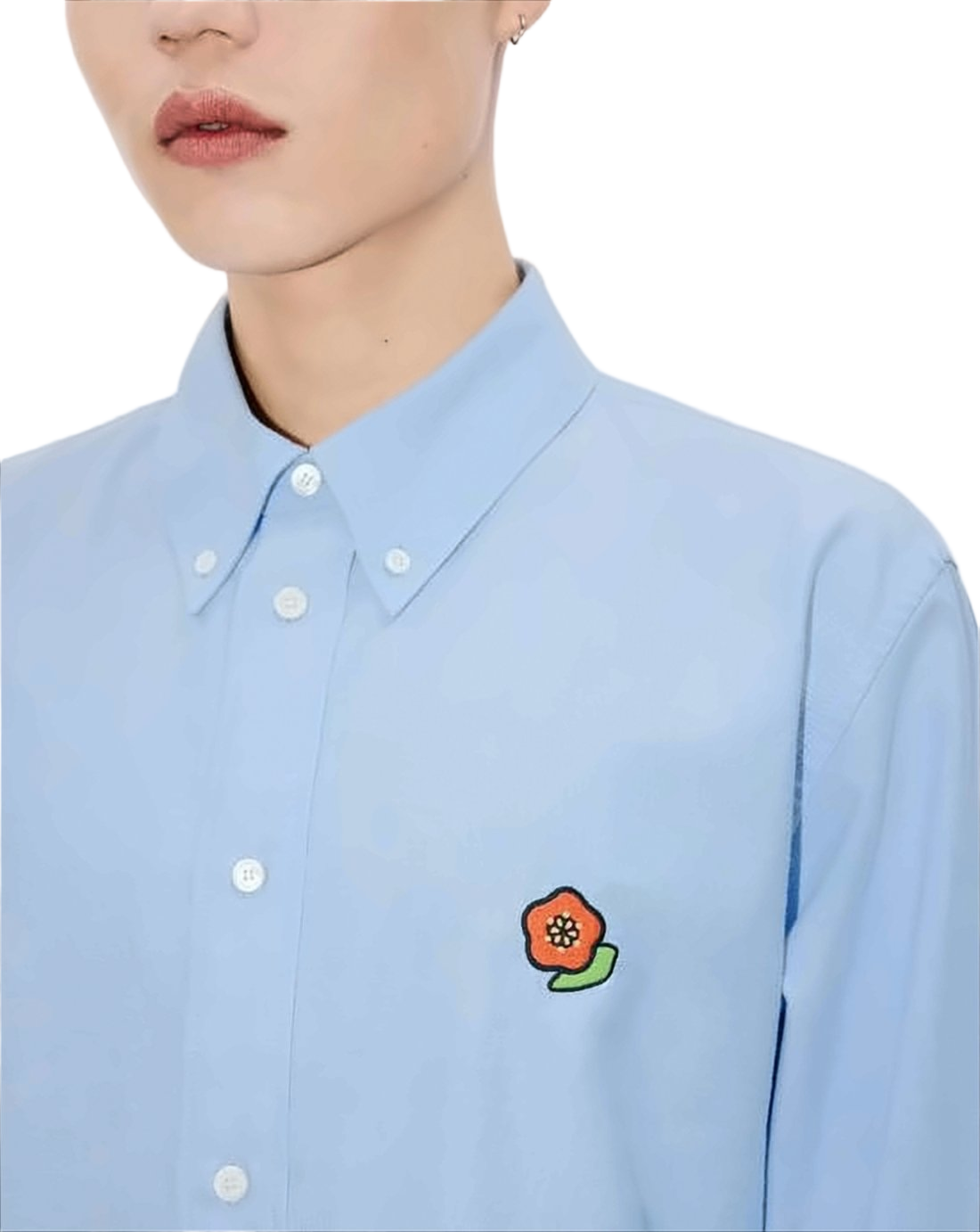 Light Blue Long-Sleeve Button-Down Shirt