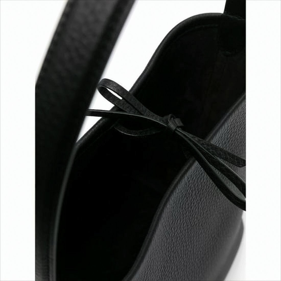 Textured Calf Leather Bucket-Style Shoulder Bag