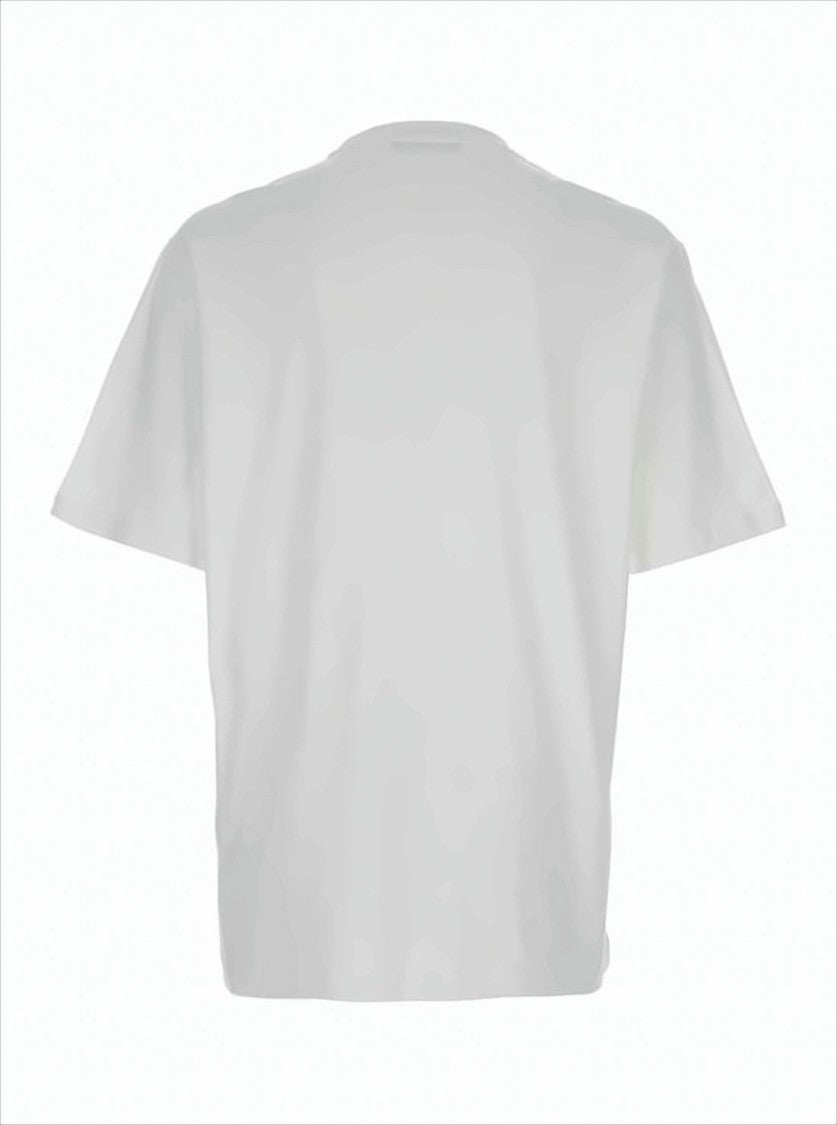 Short-Sleeved T-Shirt with Embossed Medusa Design