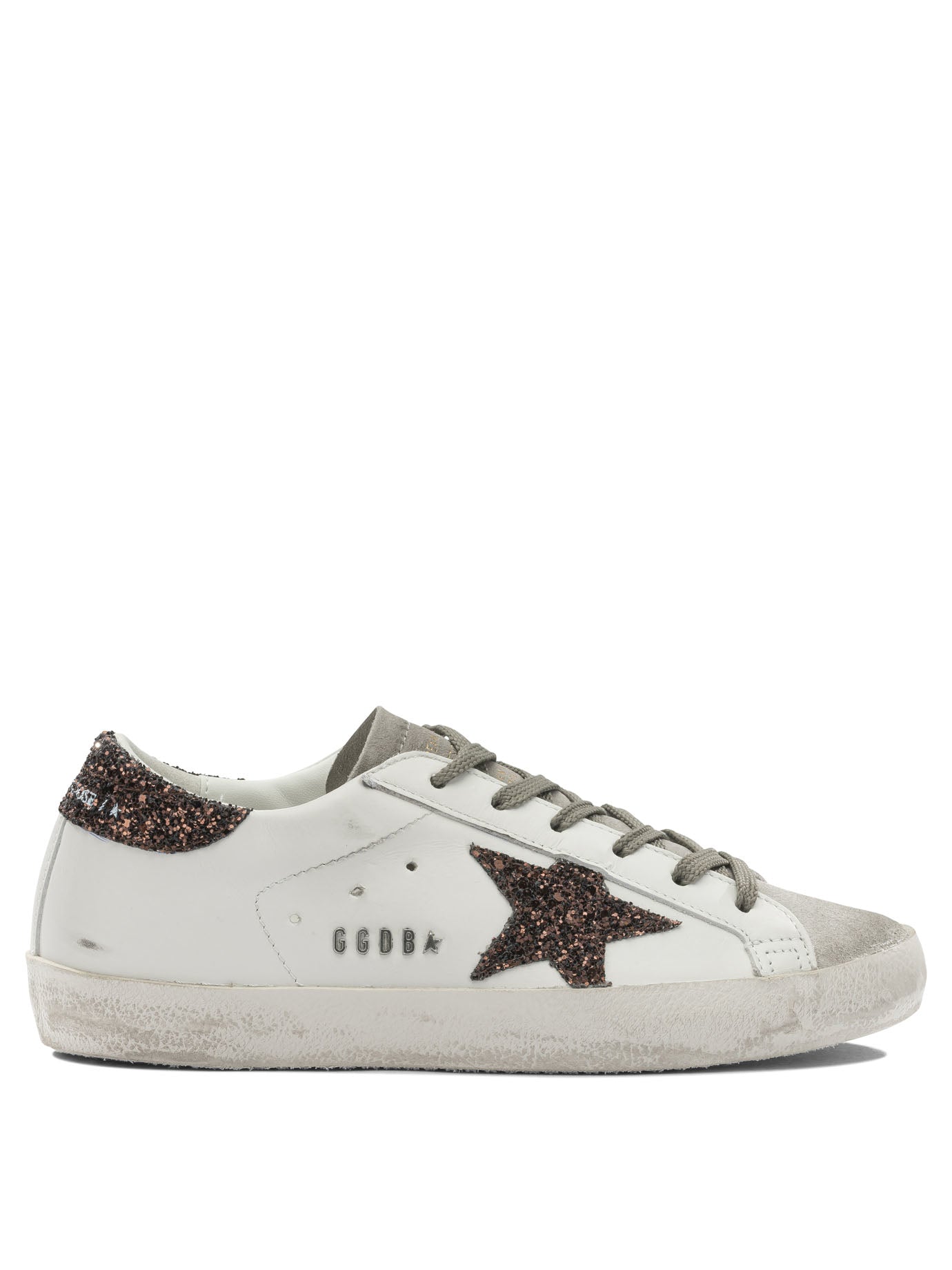 Distressed Slip-On Sneakers With Glitter Accents