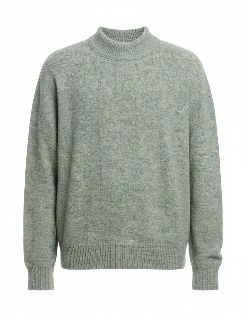 Sage Green Brushed Crewneck Sweater