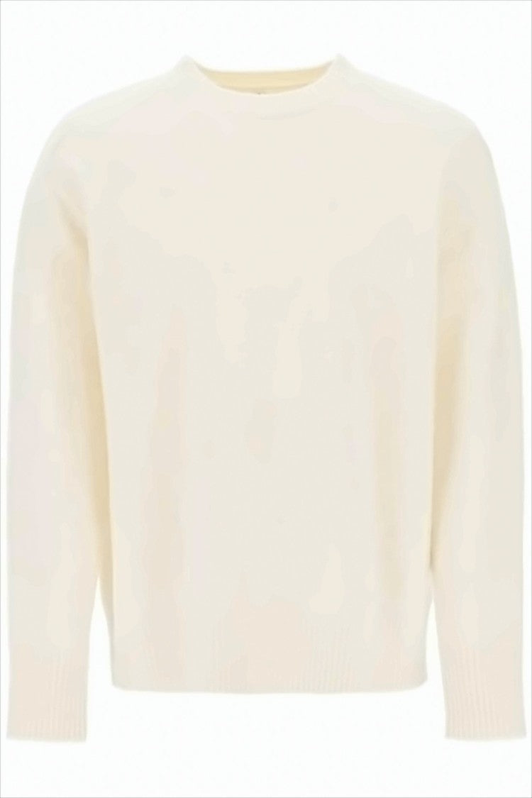 Relaxed-Fit Wool Sweater with Ribbed Details