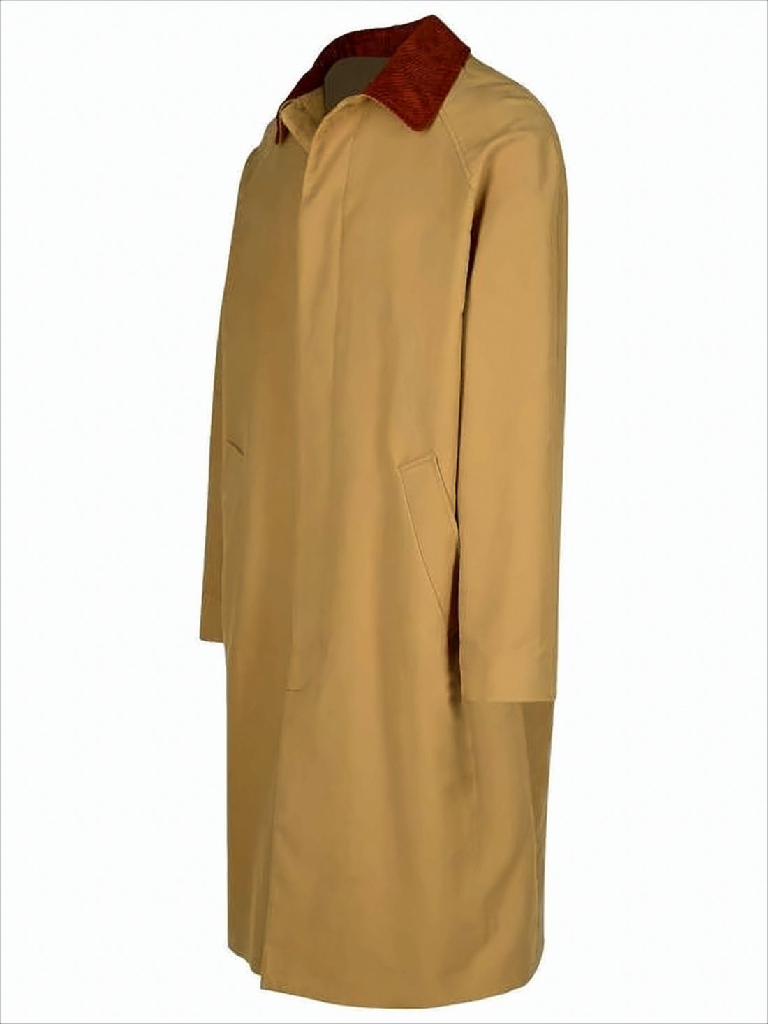 Classic Oversized Coat with Corduroy Collar