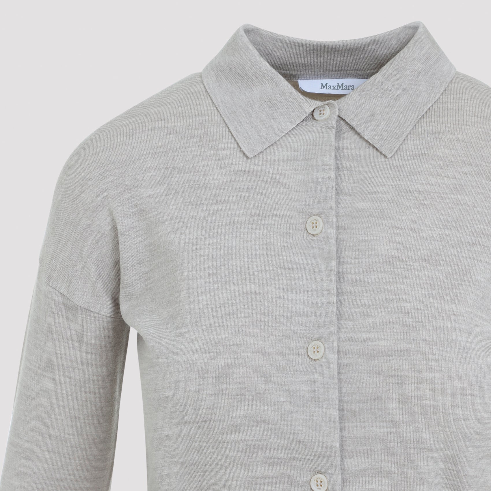 Button-Up Knit Sweater With Classic Collar