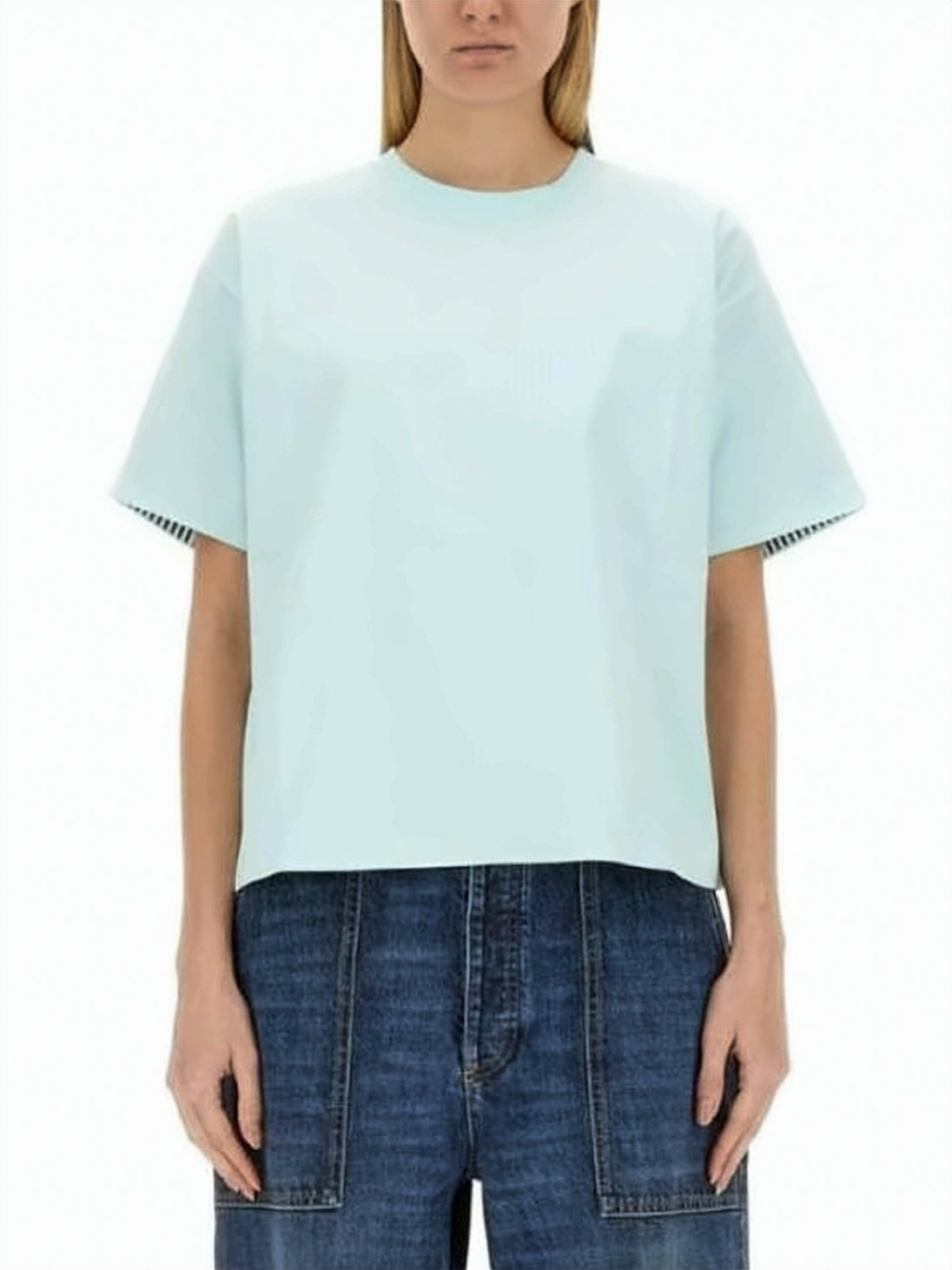 Boxy-Fit Short-Sleeved T-Shirt with Crew Neckline