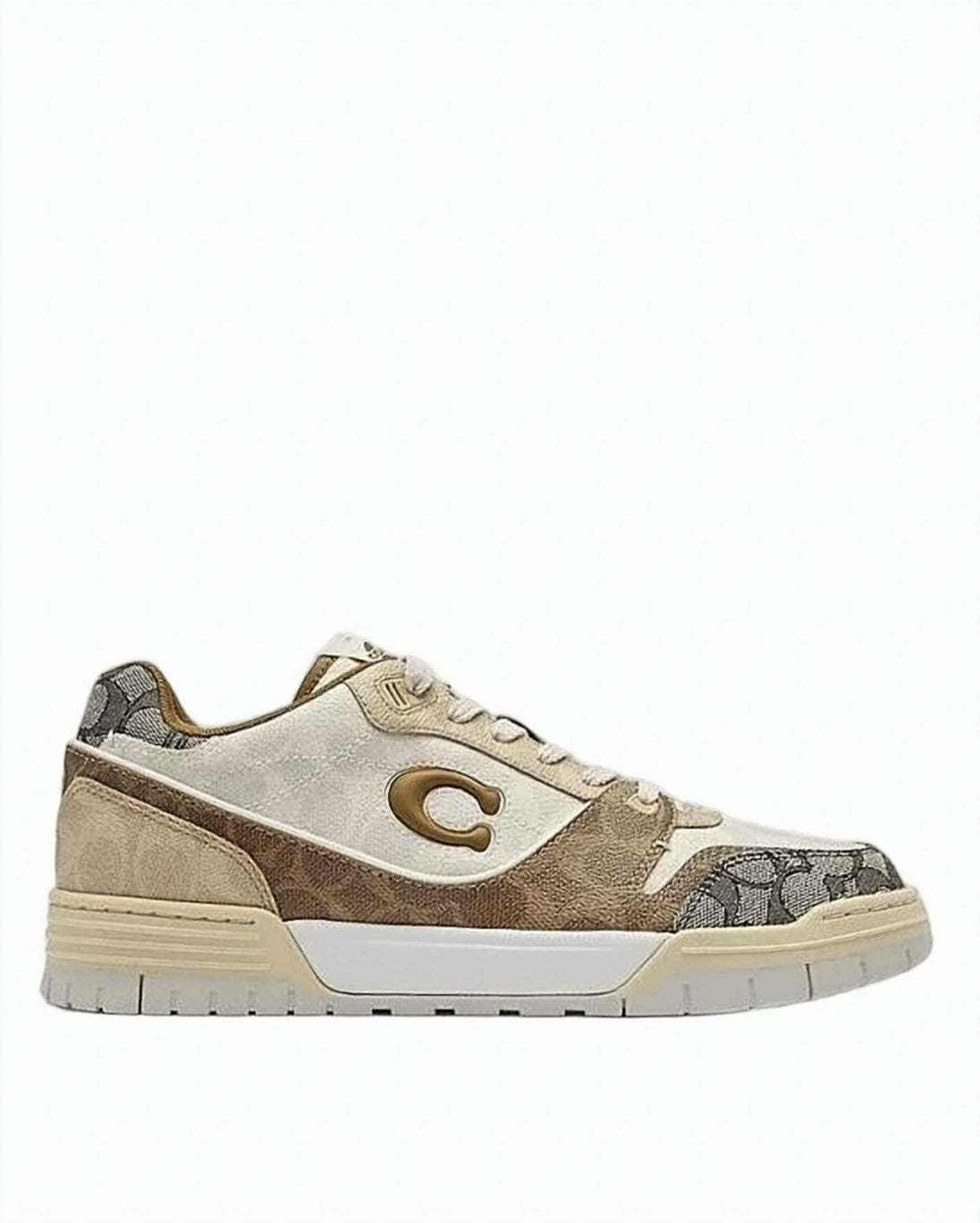 Low-Top Sneakers With Signature Pattern And Rubber Sole