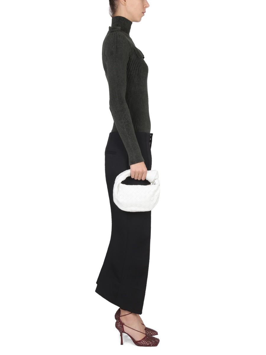 Military-Inspired High Collar Bottega Veneta Top