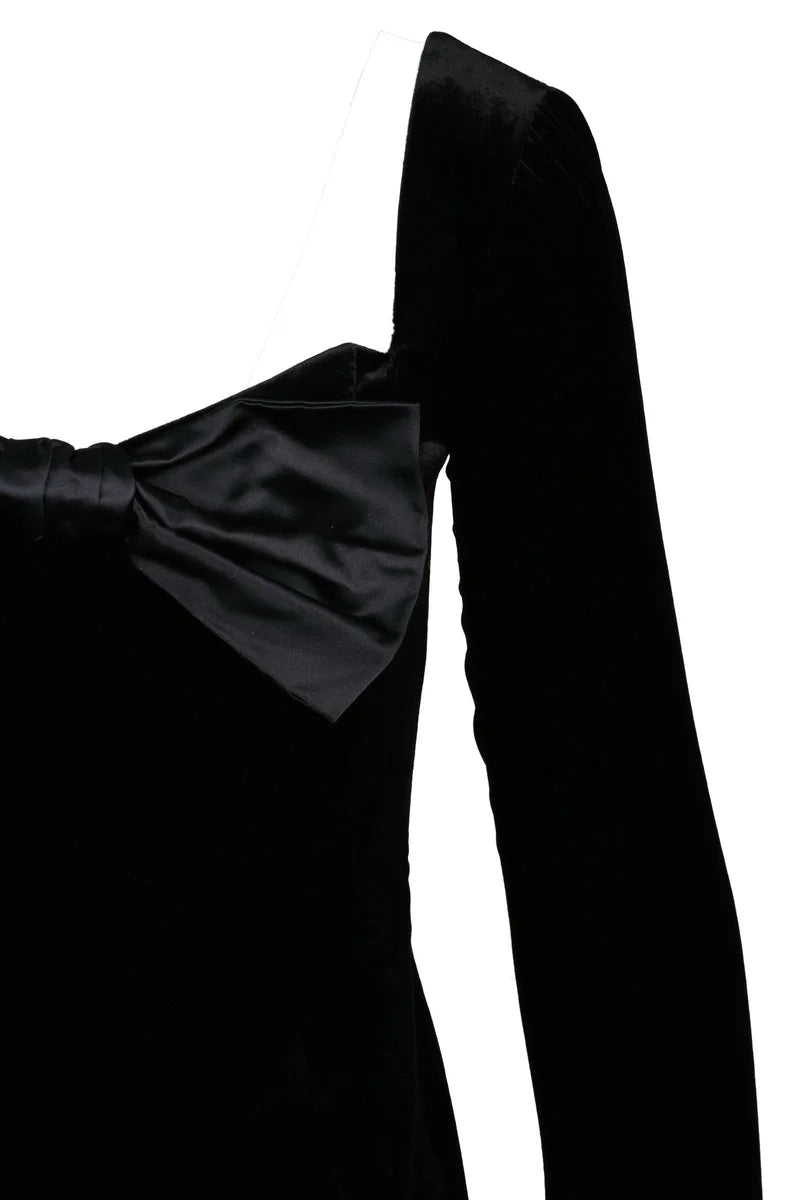 Velvet and Tulle Dress - Black