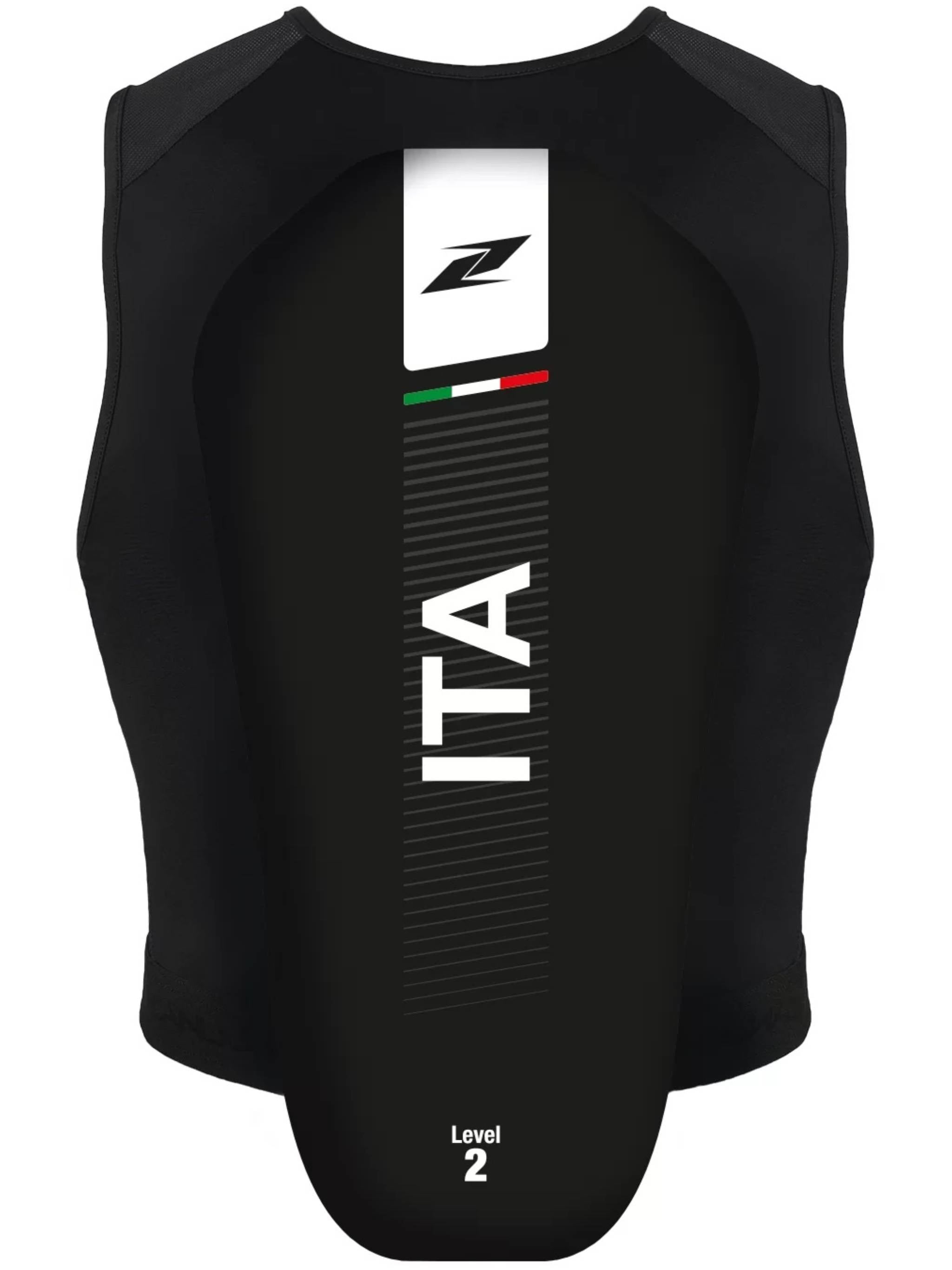 Protective Black Sport Vest With Contoured Design And Ventilation