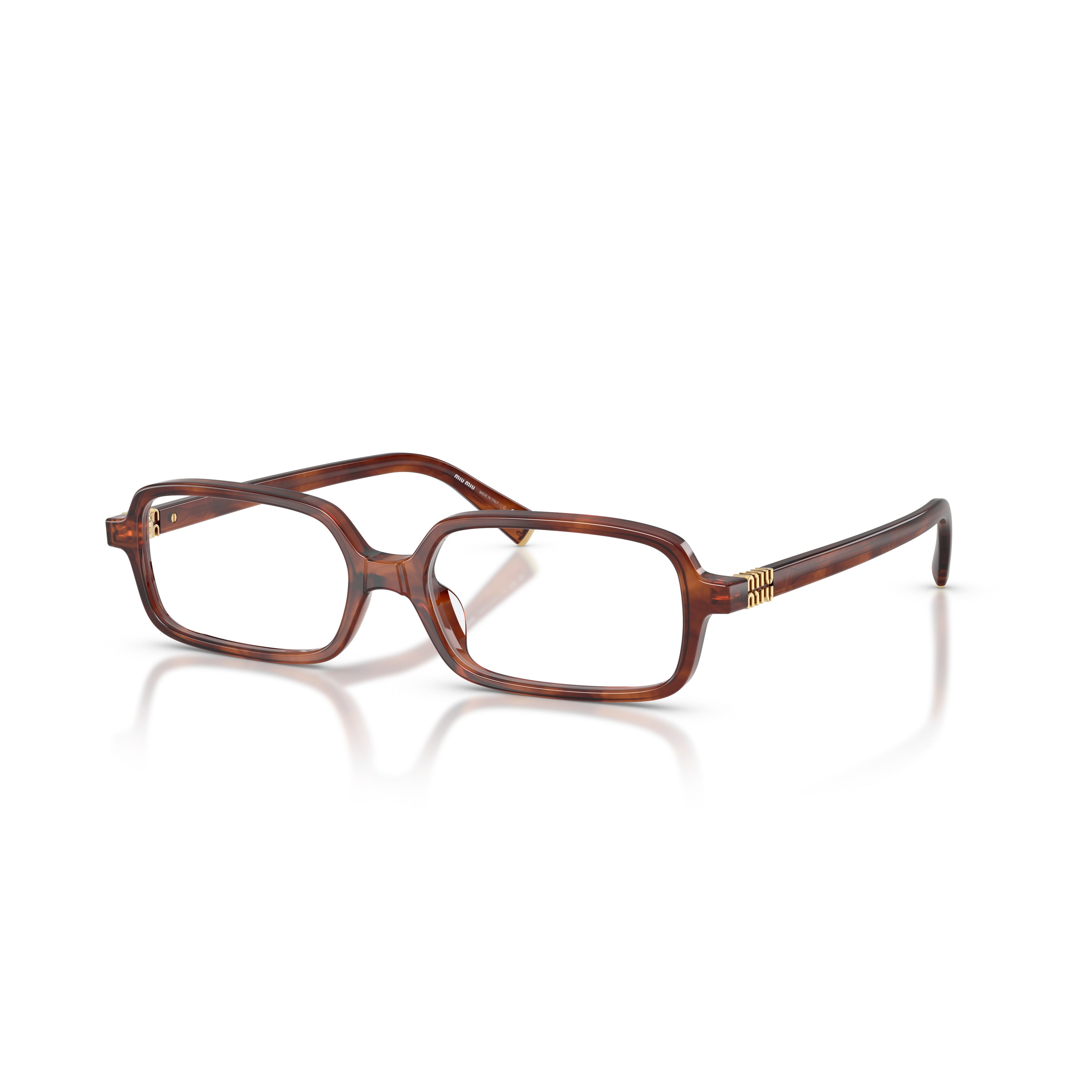 0mu 01yv Tortoiseshell Acetate Rectangular Eyeglasses