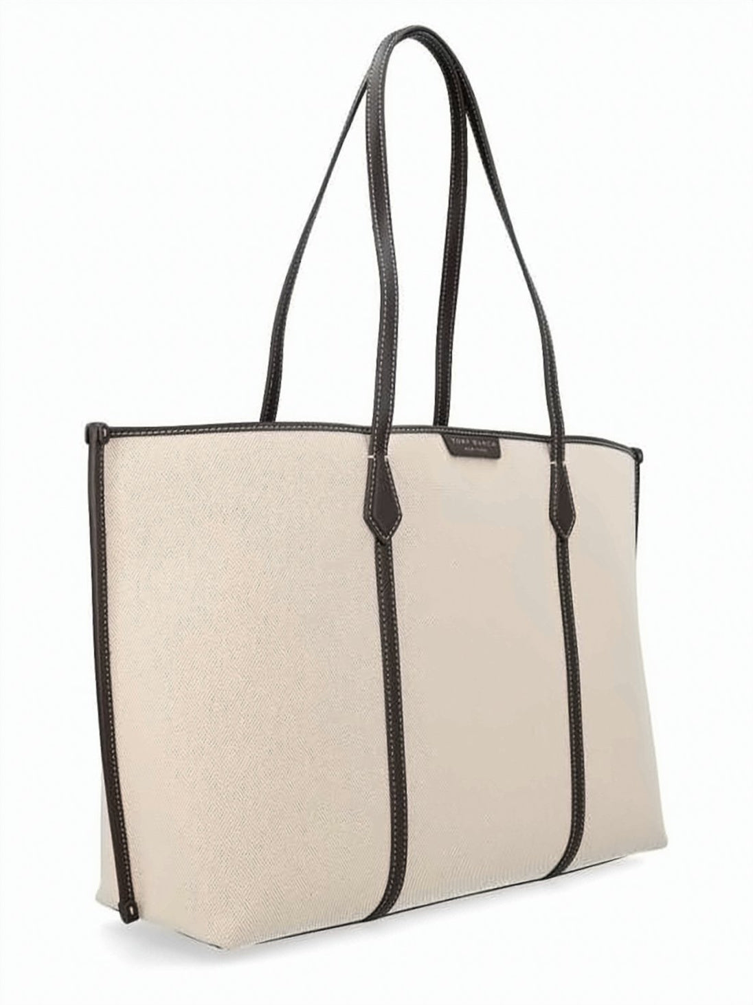 Textured Fabric Shoulder Bag with Sturdy Handles