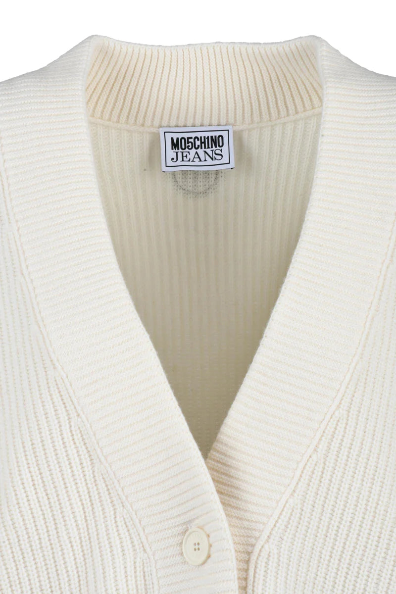 Long Oversized Cardigan - White