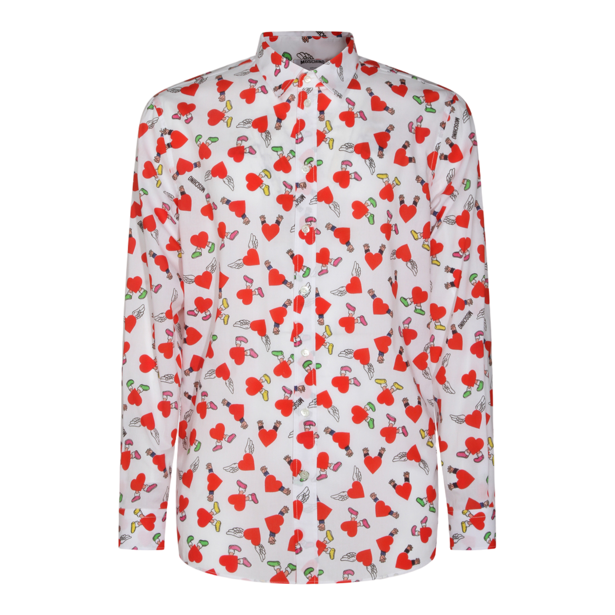 Long-Sleeved White Shirt with Heart