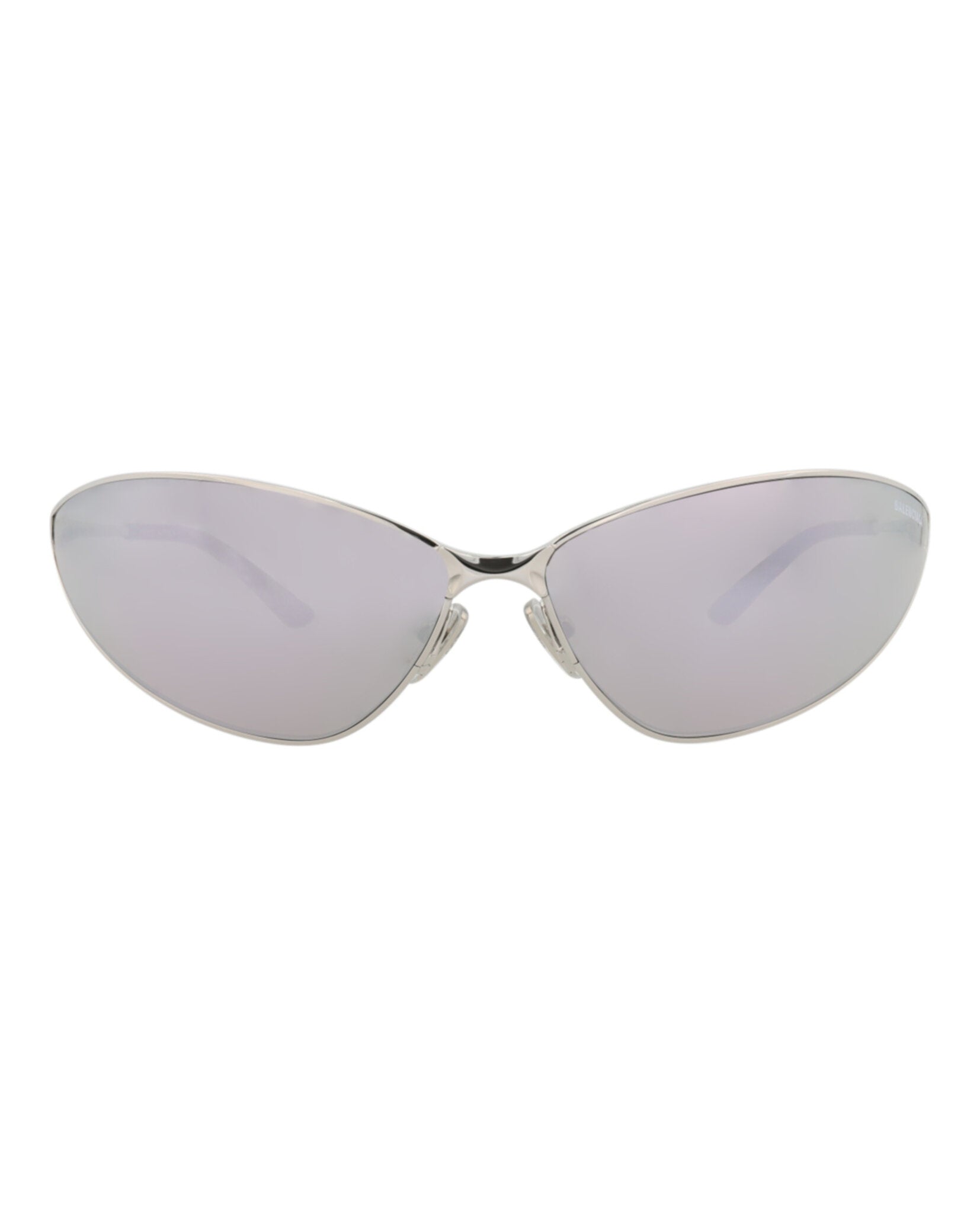 Shield-Frame Metal Sunglasses