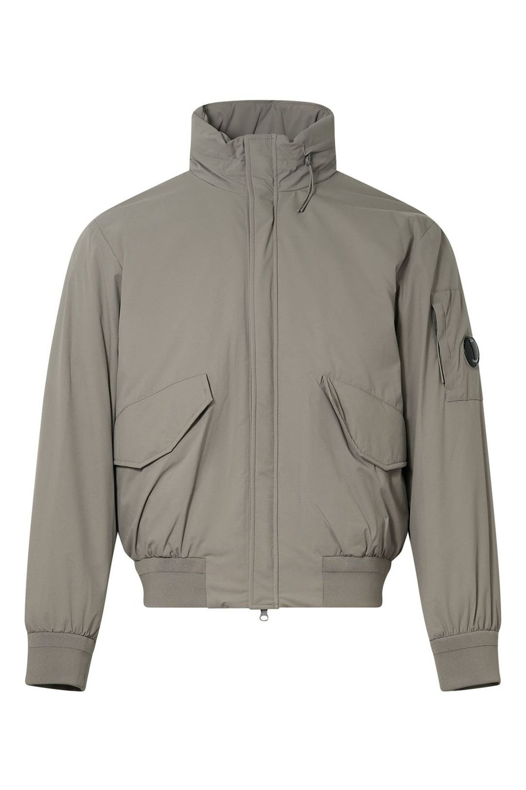 High-Collar Padded Bomber Jacket