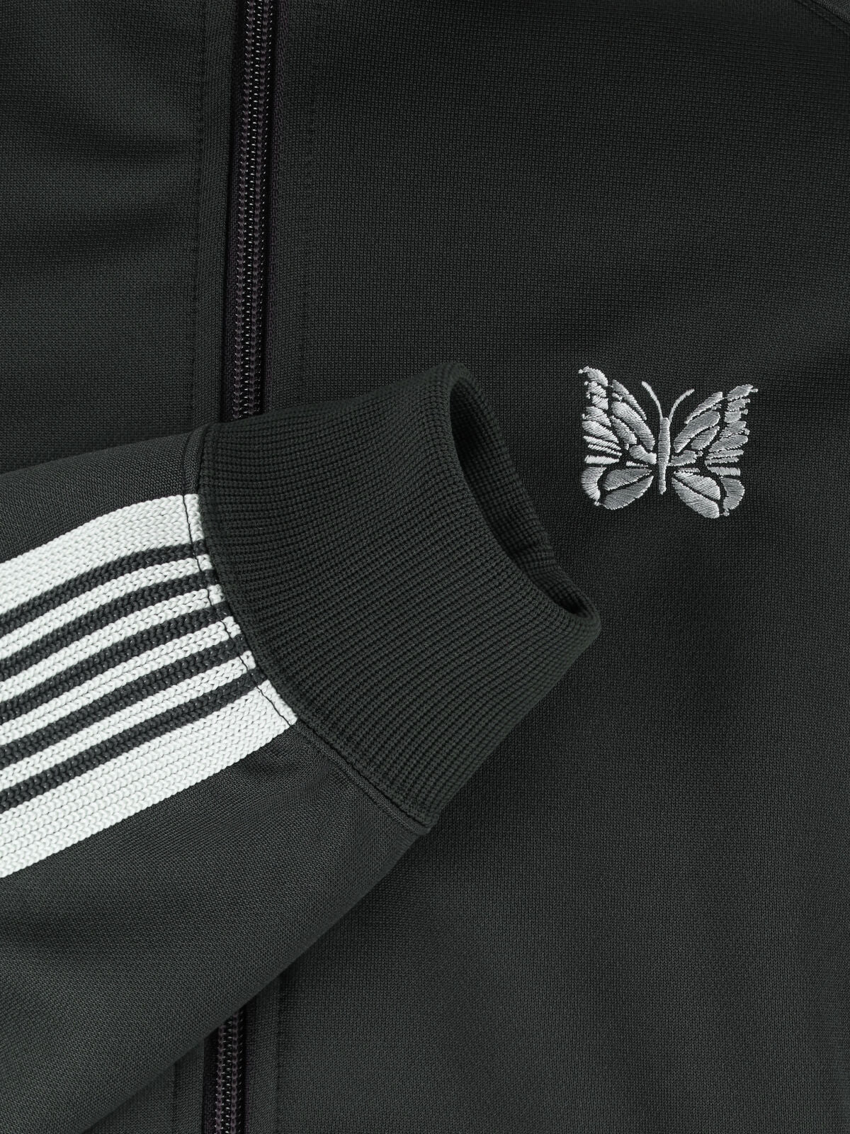 Black Poly Smooth Double Zip Jacket