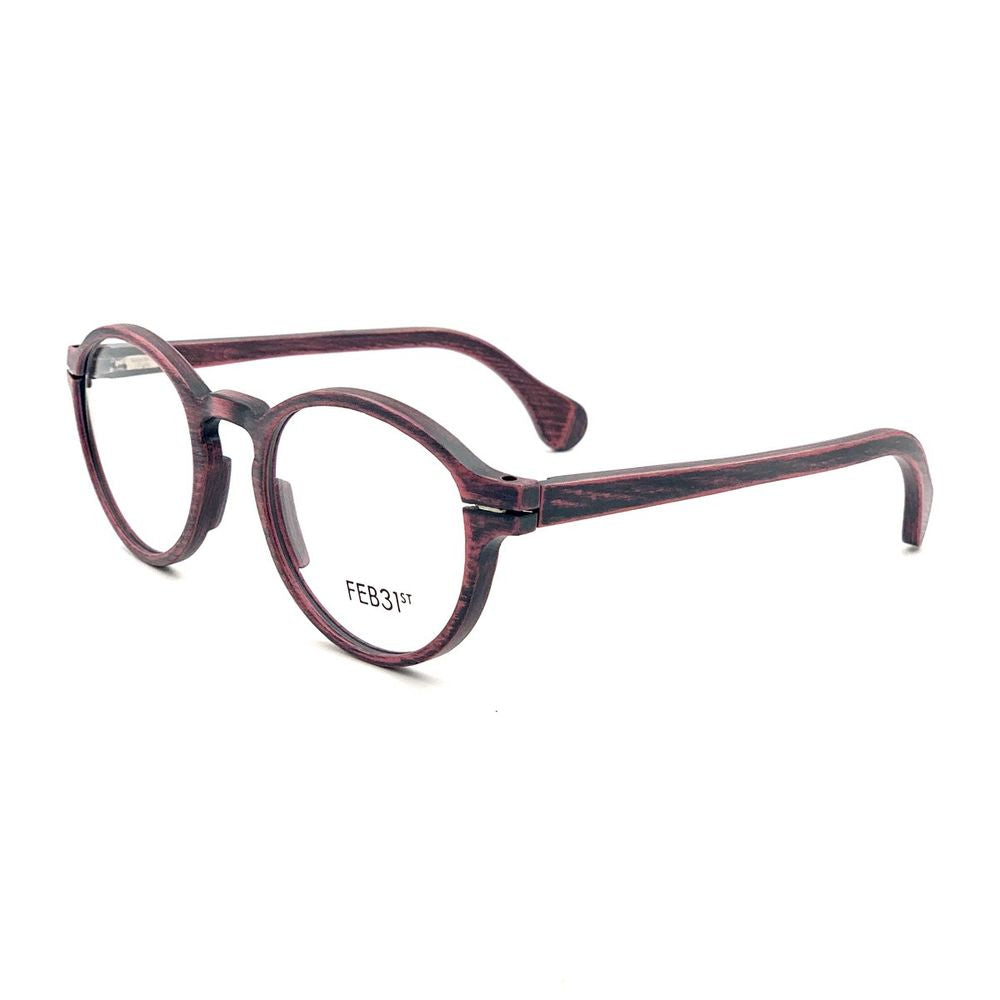 Henry Rosso Round Wooden Eyeglasses