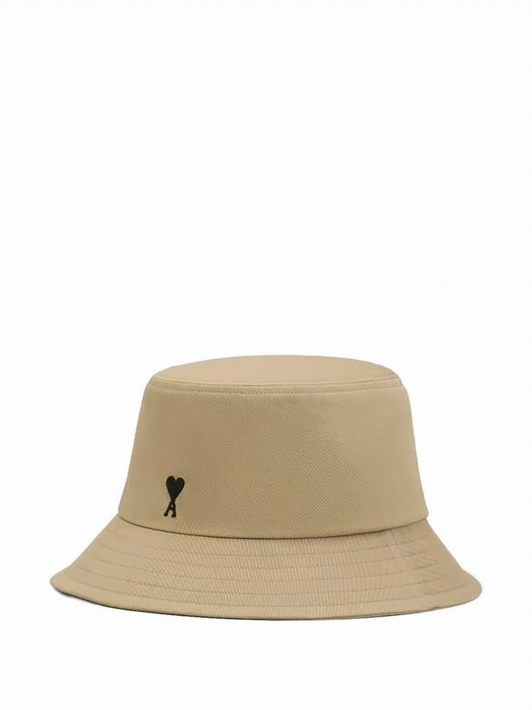 Cotton Bucket Hat with Embroidered Heart Detail