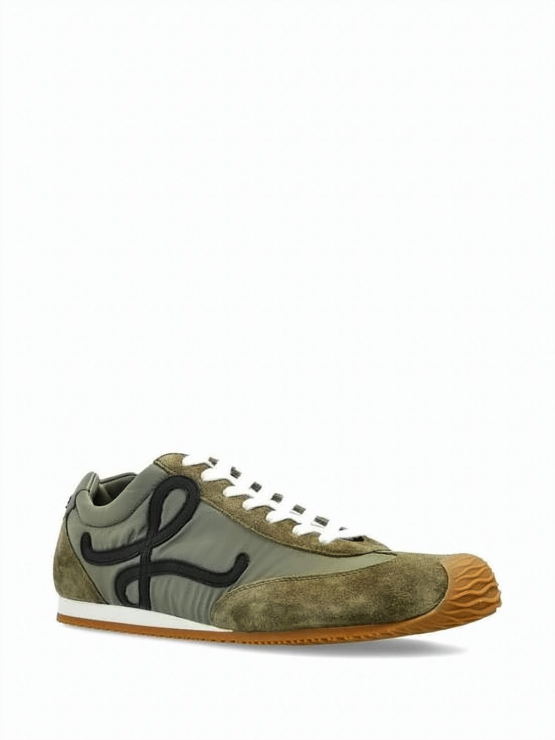 Low-Profile Calfskin and Nylon Sneakers