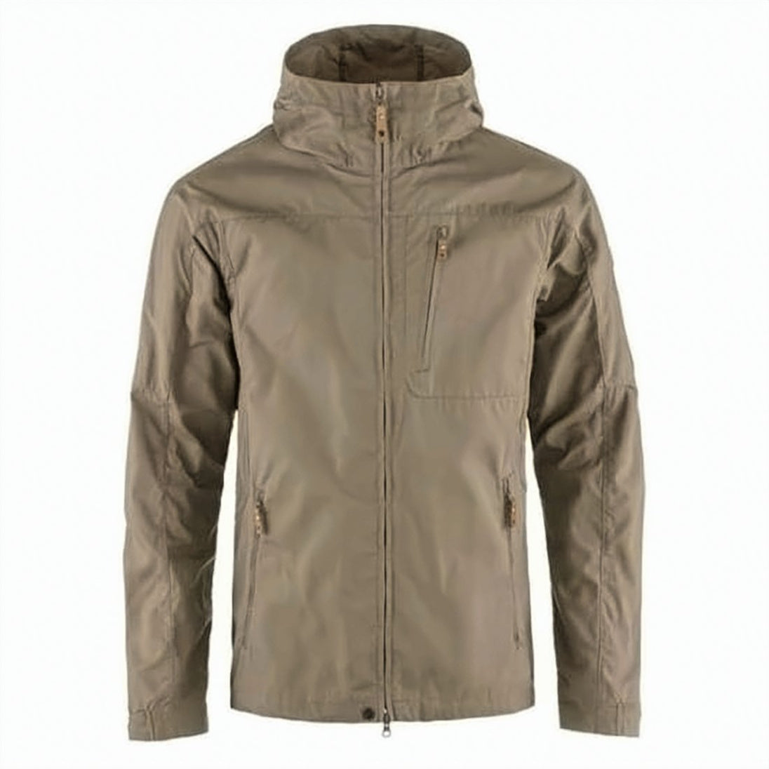High-Collar Full-Zip Jacket with Minimalistic Design