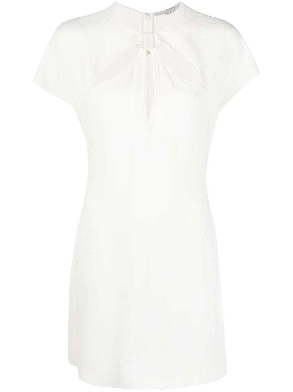 White Dress Minimalist Cut-Out Mini Dress