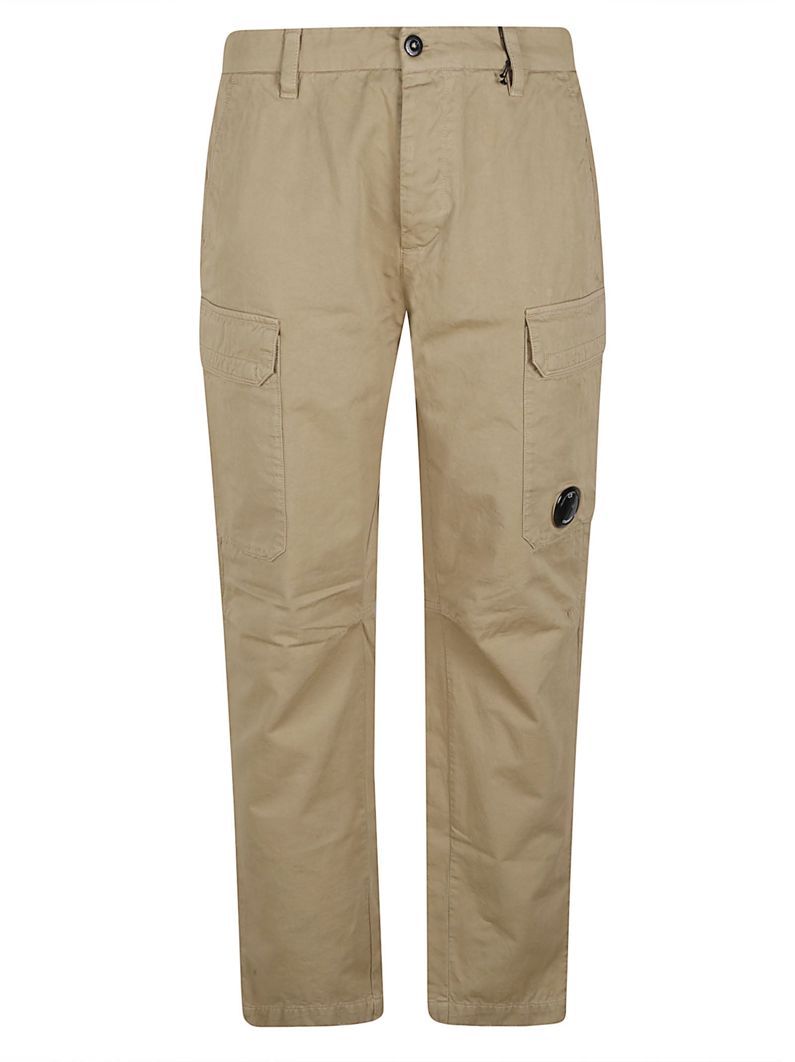 Straight-Leg Trousers with Cargo Pockets