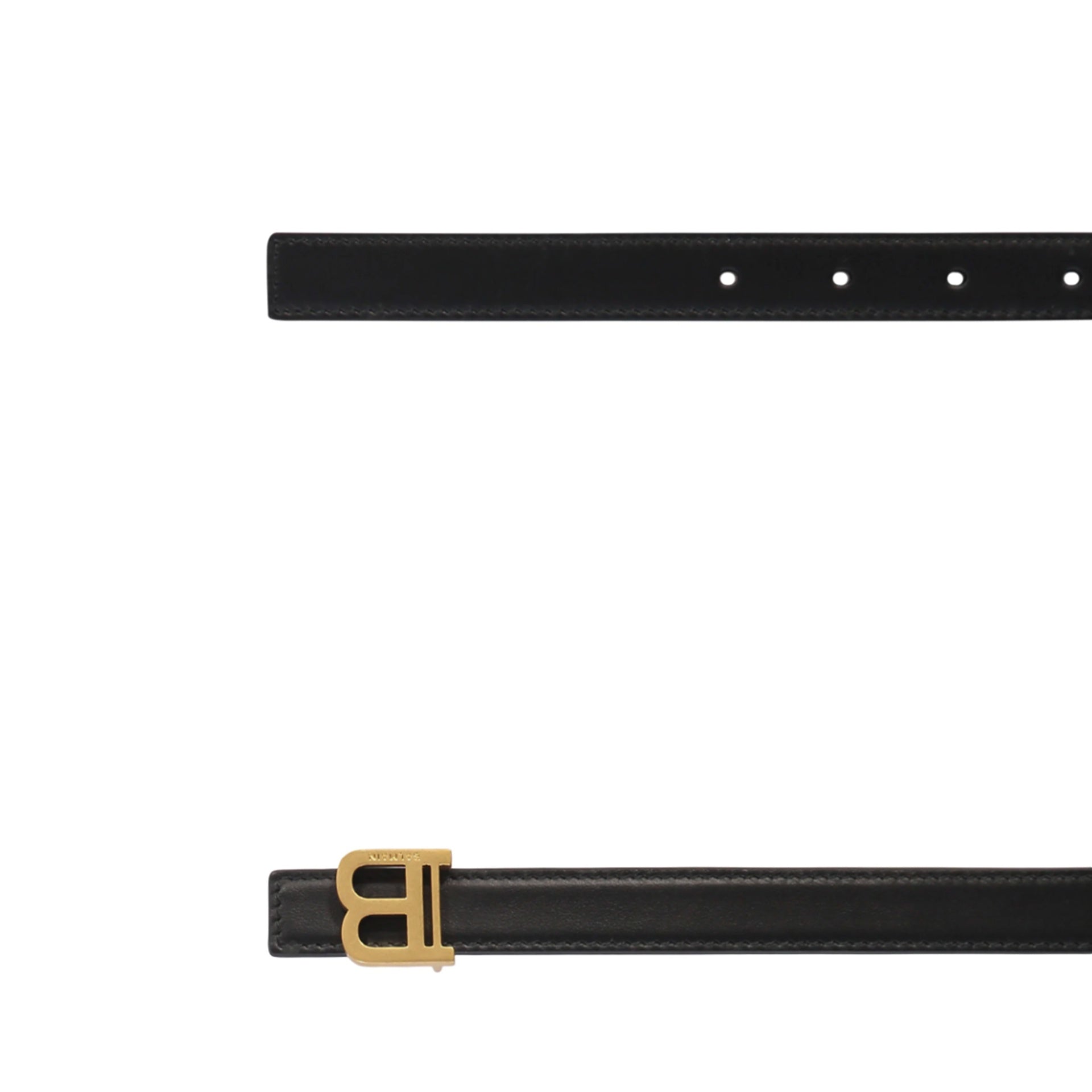 Leather Belt With Embossed Logo
