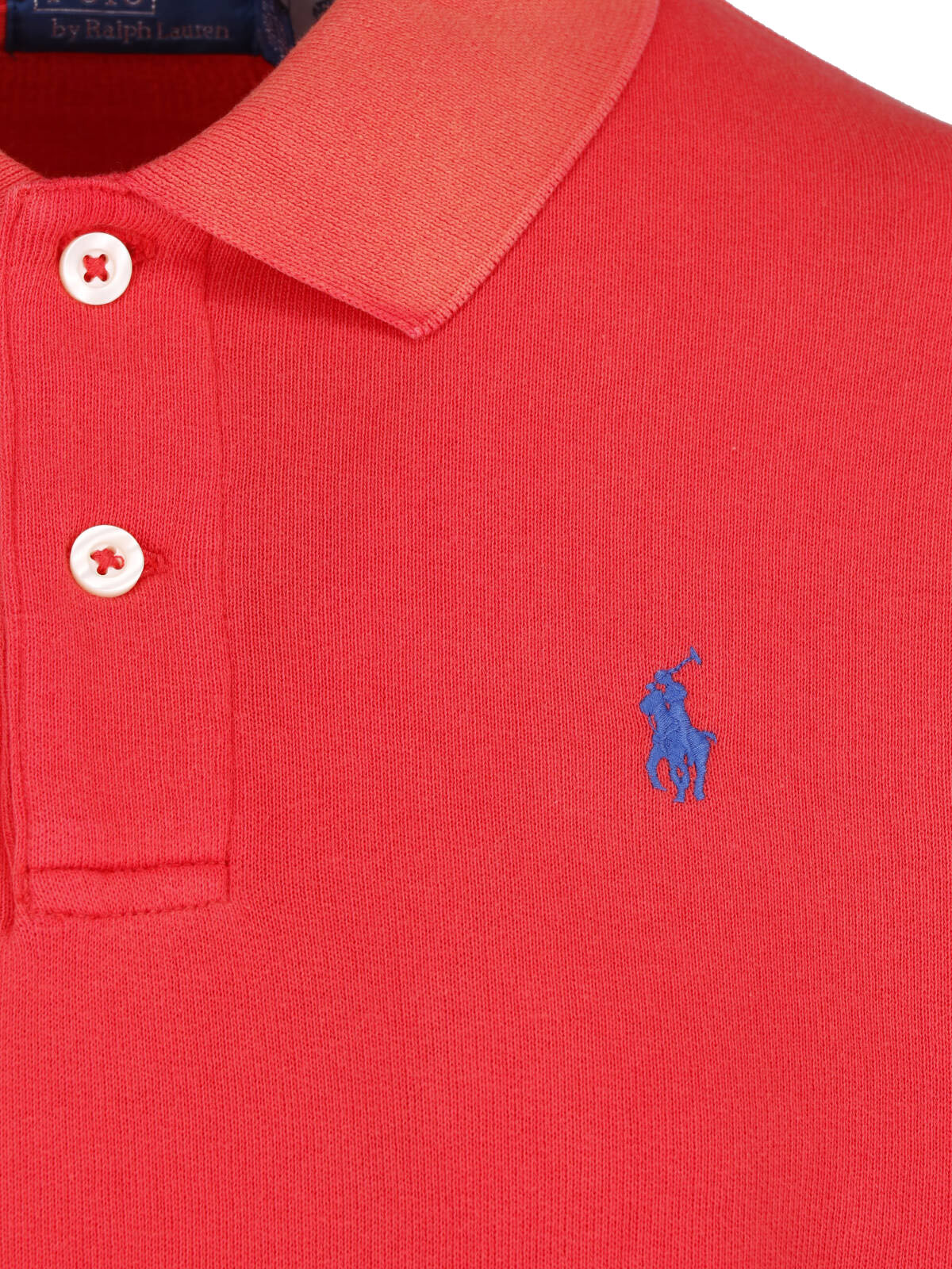 Red Cropped Polo Collar Ribbed Sweater