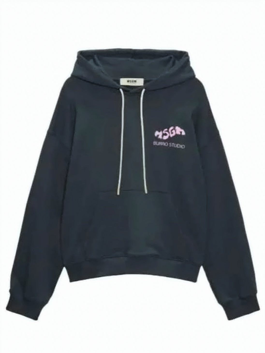 Relaxed-Fit Black Hoodie with Playful Logo