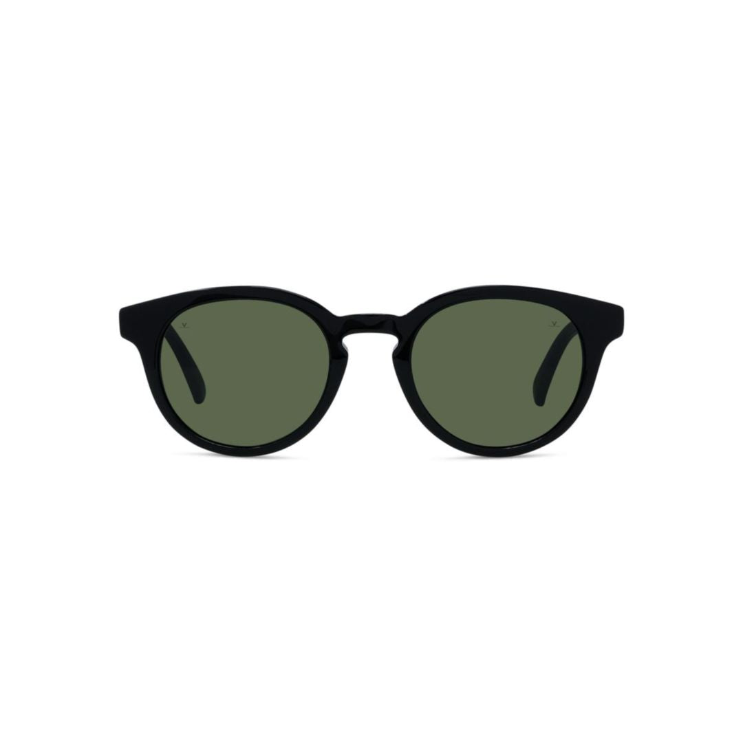 Vu40040i Classic Round Frame Sunglasses with Matte Black Finish