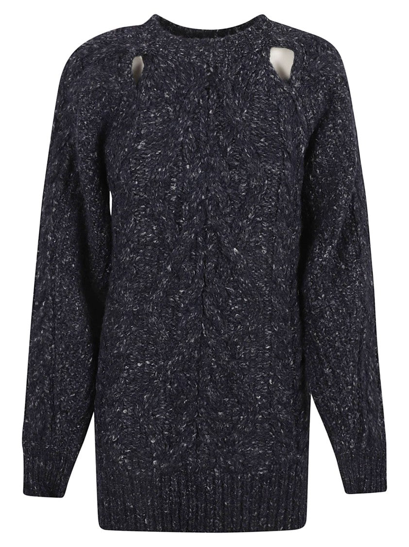 Textured Knit Dress With Oversized Silhouette