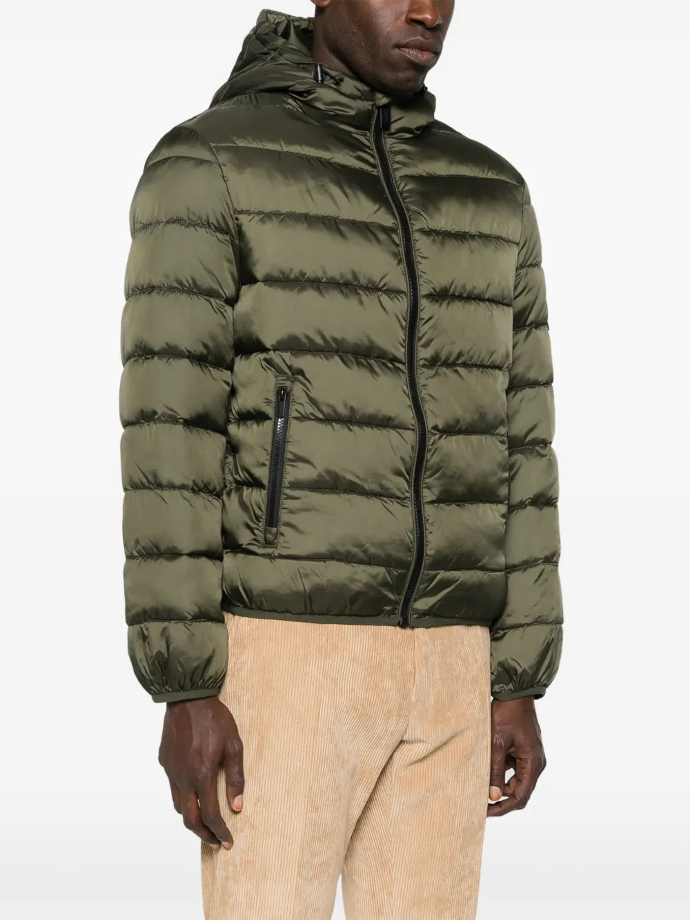 Structured Minimalist Jacket With Front Zipper Closure